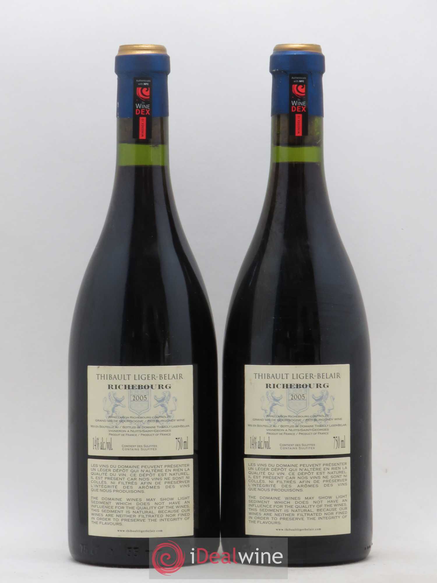 Richebourg Grand Cru Thibault Liger-Belair 2005 - Lot de 2 bouteilles - 1