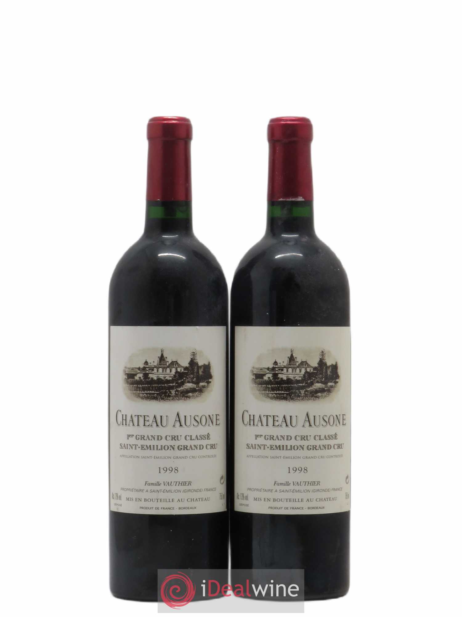 Château Ausone 1er Grand Cru Classé A 1998 - Lot de 2 bouteilles - 0