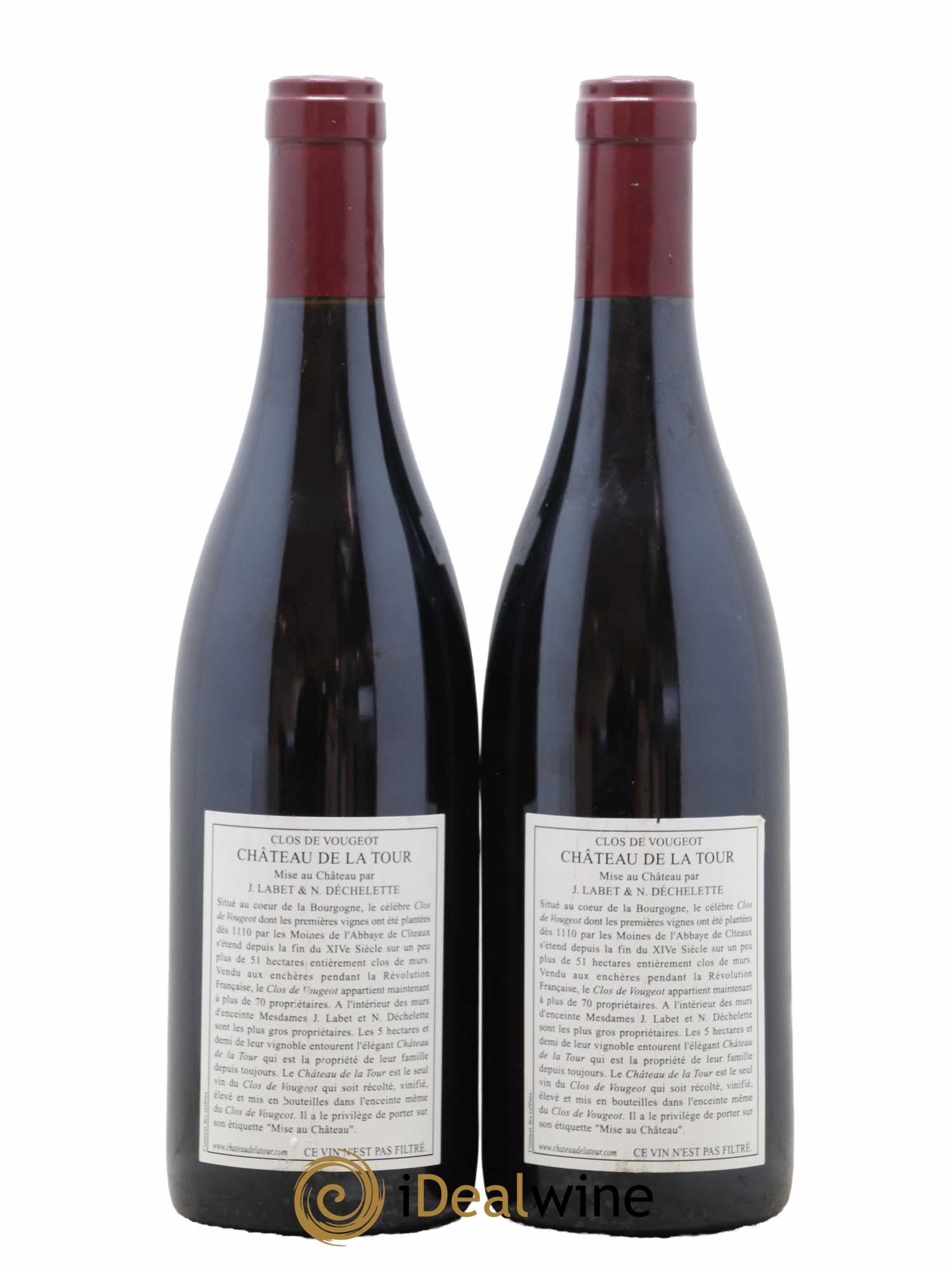 Clos de Vougeot Grand Cru Château de La Tour 2005 - Lot de 2 bouteilles - 1