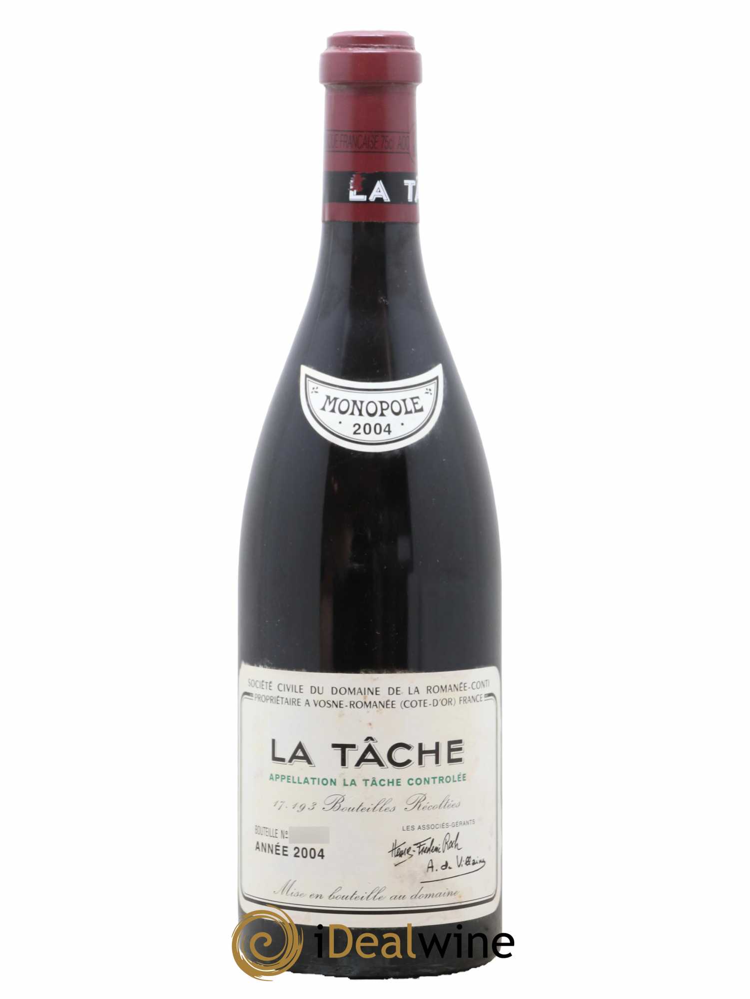 La Tâche Grand Cru Domaine de la Romanée-Conti 2004 - Lot de 1 bouteille - 0