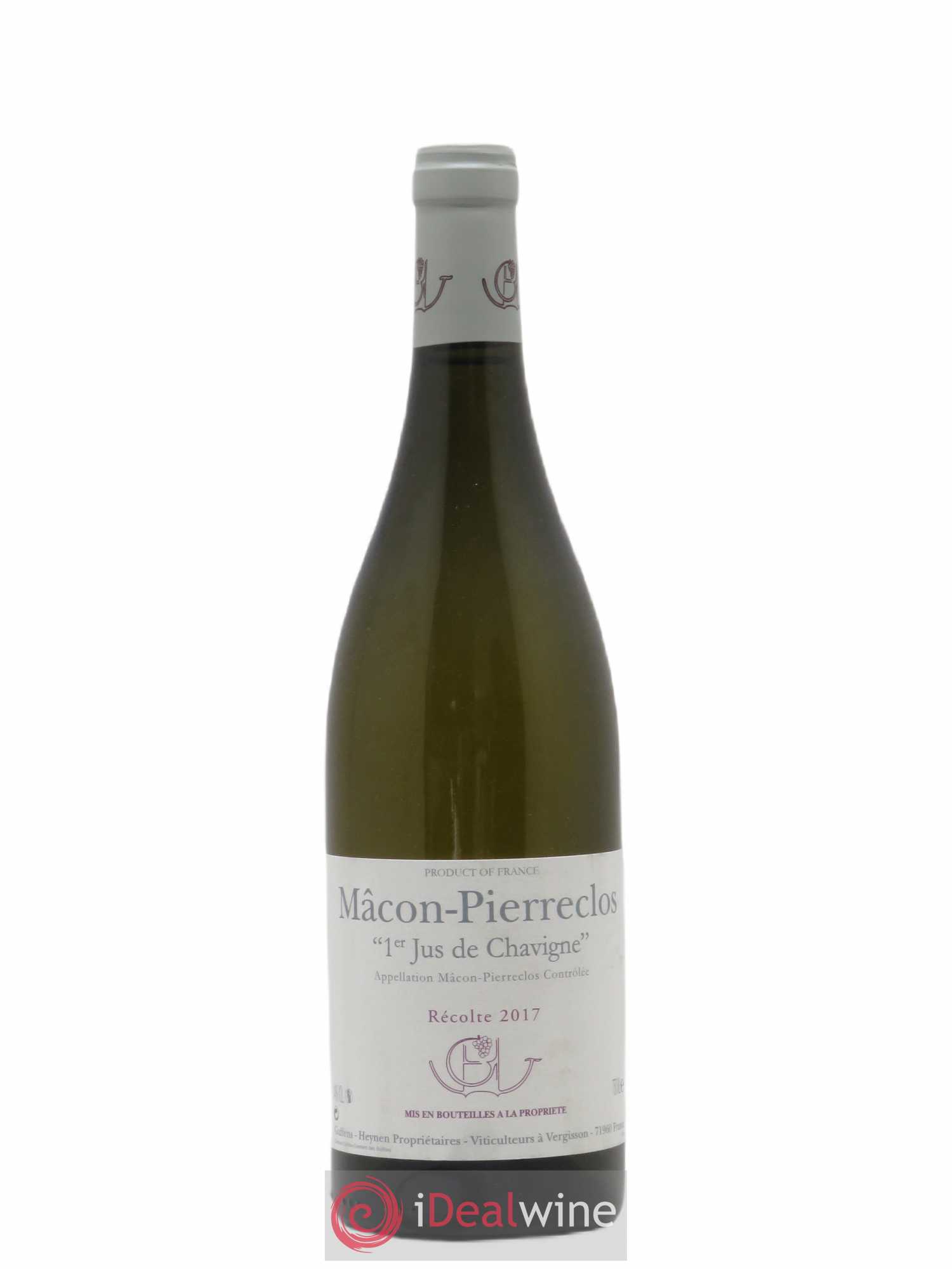 Mâcon Pierreclos 1er Jus de Chavigne Guffens-Heynen 2017 - Lot de 1 bouteille - 0