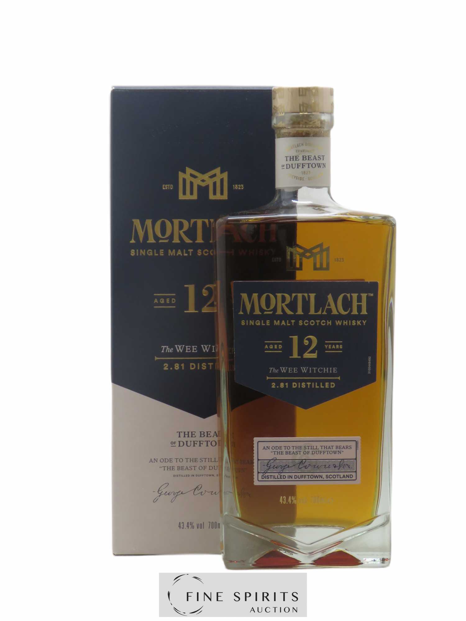 Mortlach 12 years Of. The Wee Witchie 2.81 Distilled - Lot de 1 bouteille - 0