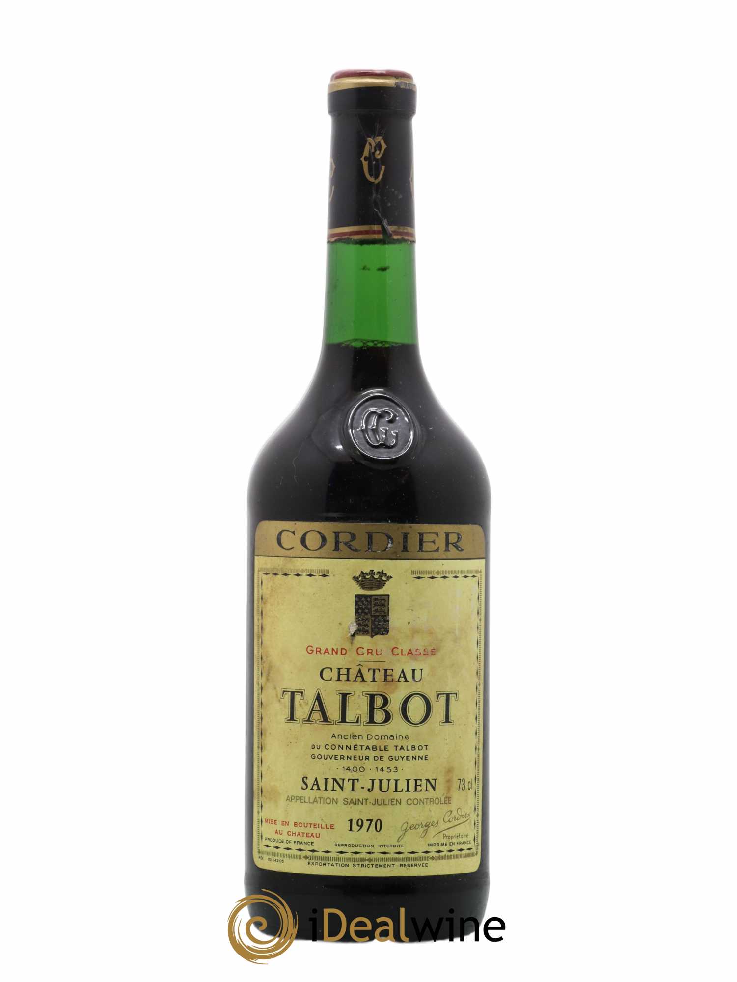 Château Talbot 4ème Grand Cru Classé 1970 - Lot de 1 bouteille - 0