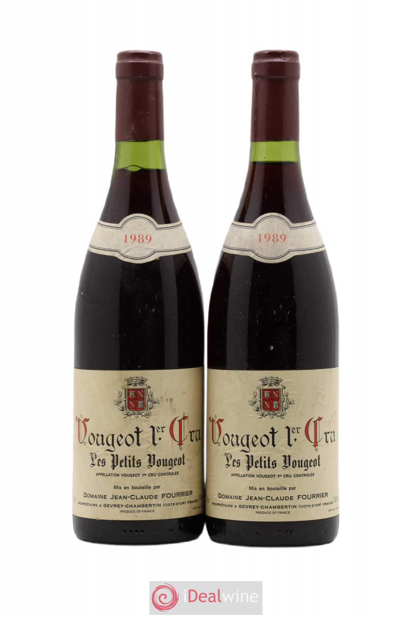 Vougeot 1er Cru Les Petits Vougeot Vieille Vigne Fourrier (Domaine) 1989 - Lot de 2 bouteilles - 0