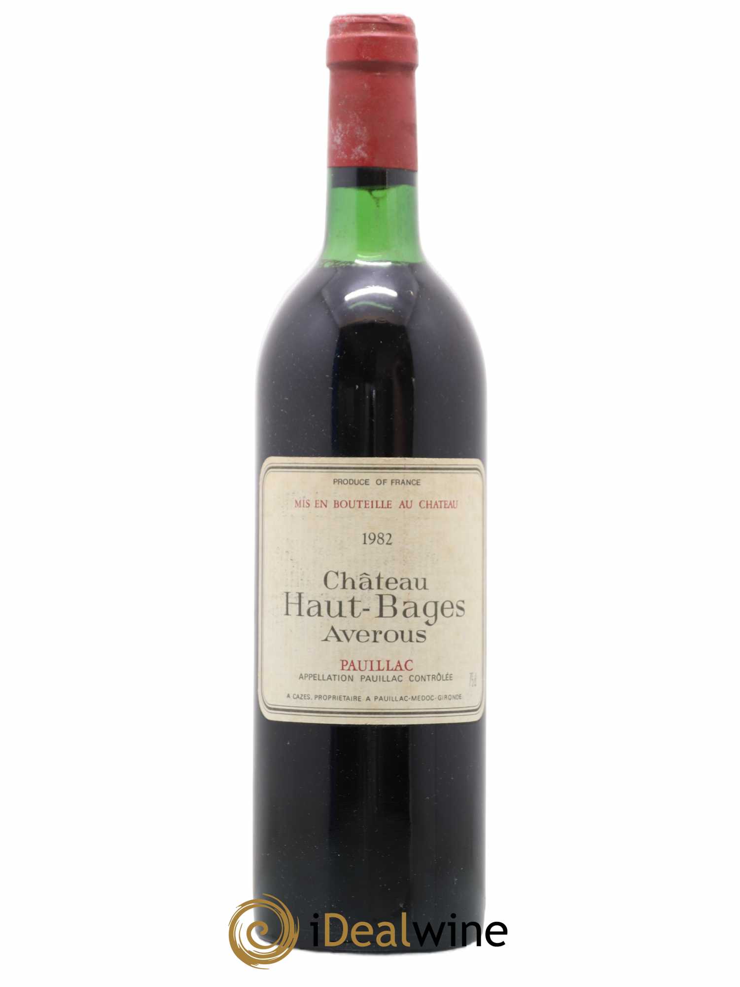 Château Haut Bages Averous Cru Bourgeois 1982 - Lot de 1 bouteille - 0