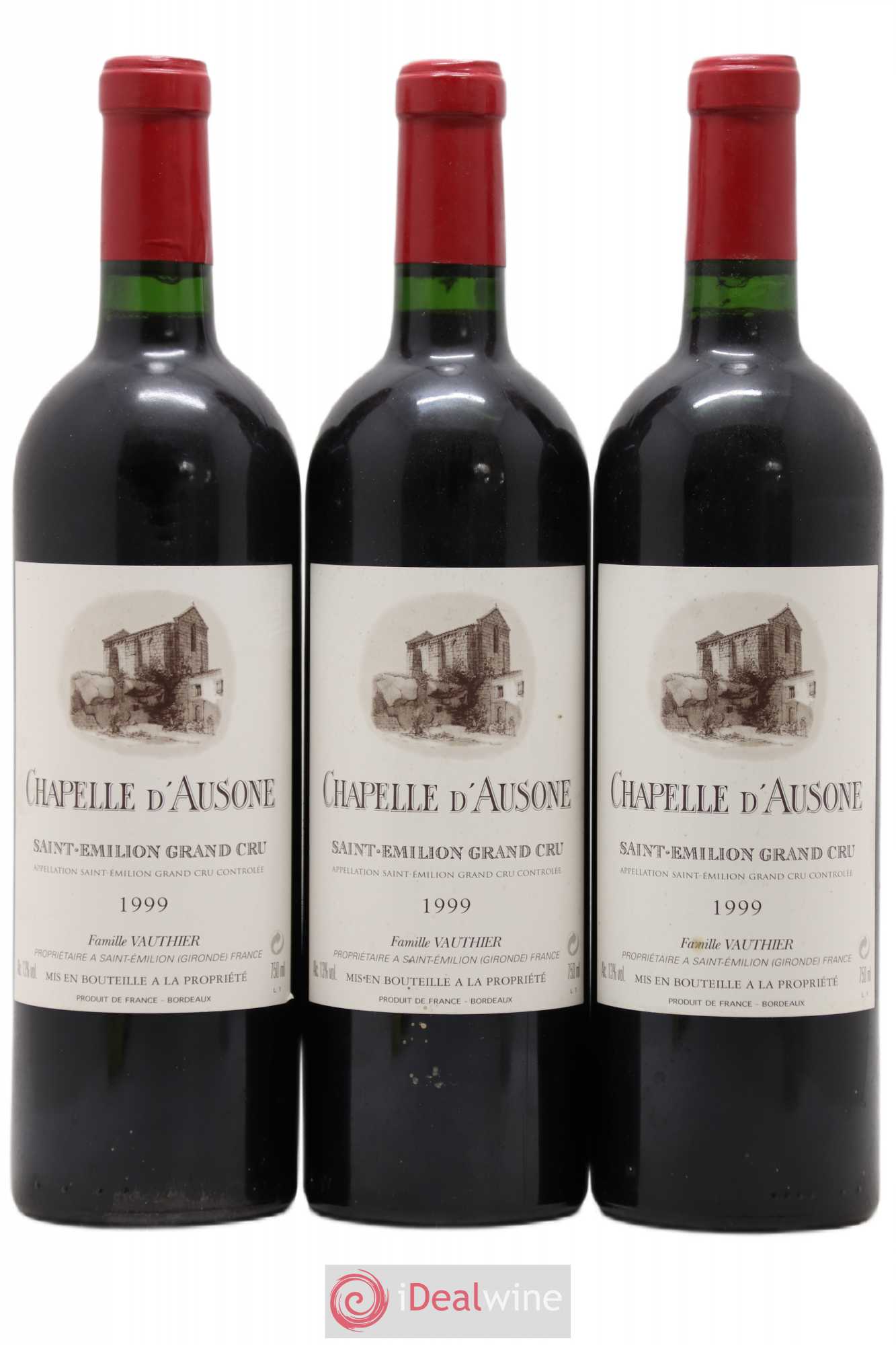 Chapelle d'Ausone Second Vin 1999 - Lot de 3 bouteilles - 0