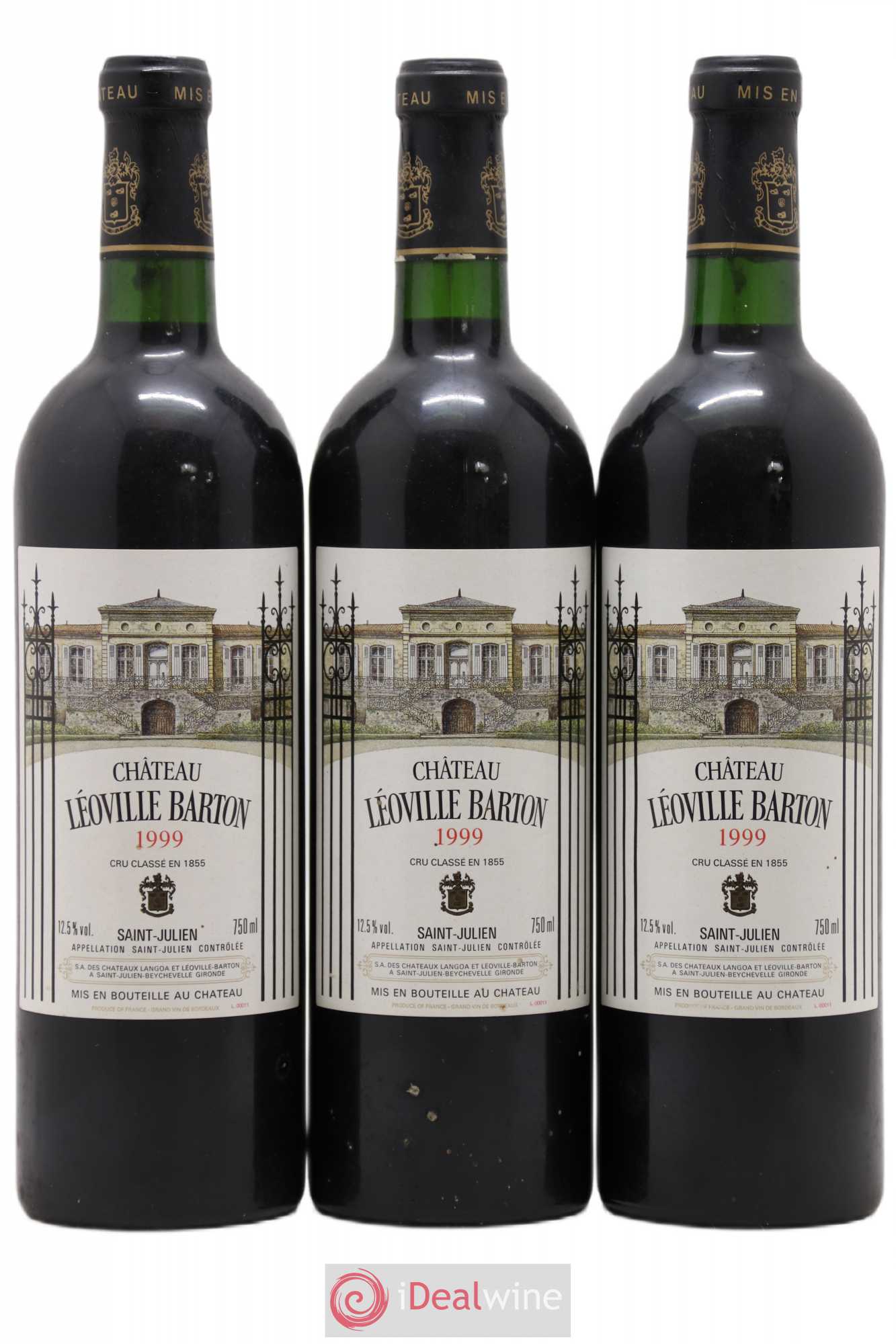 Château Léoville Barton 2ème Grand Cru Classé 1999 - Lot de 3 bouteilles - 0
