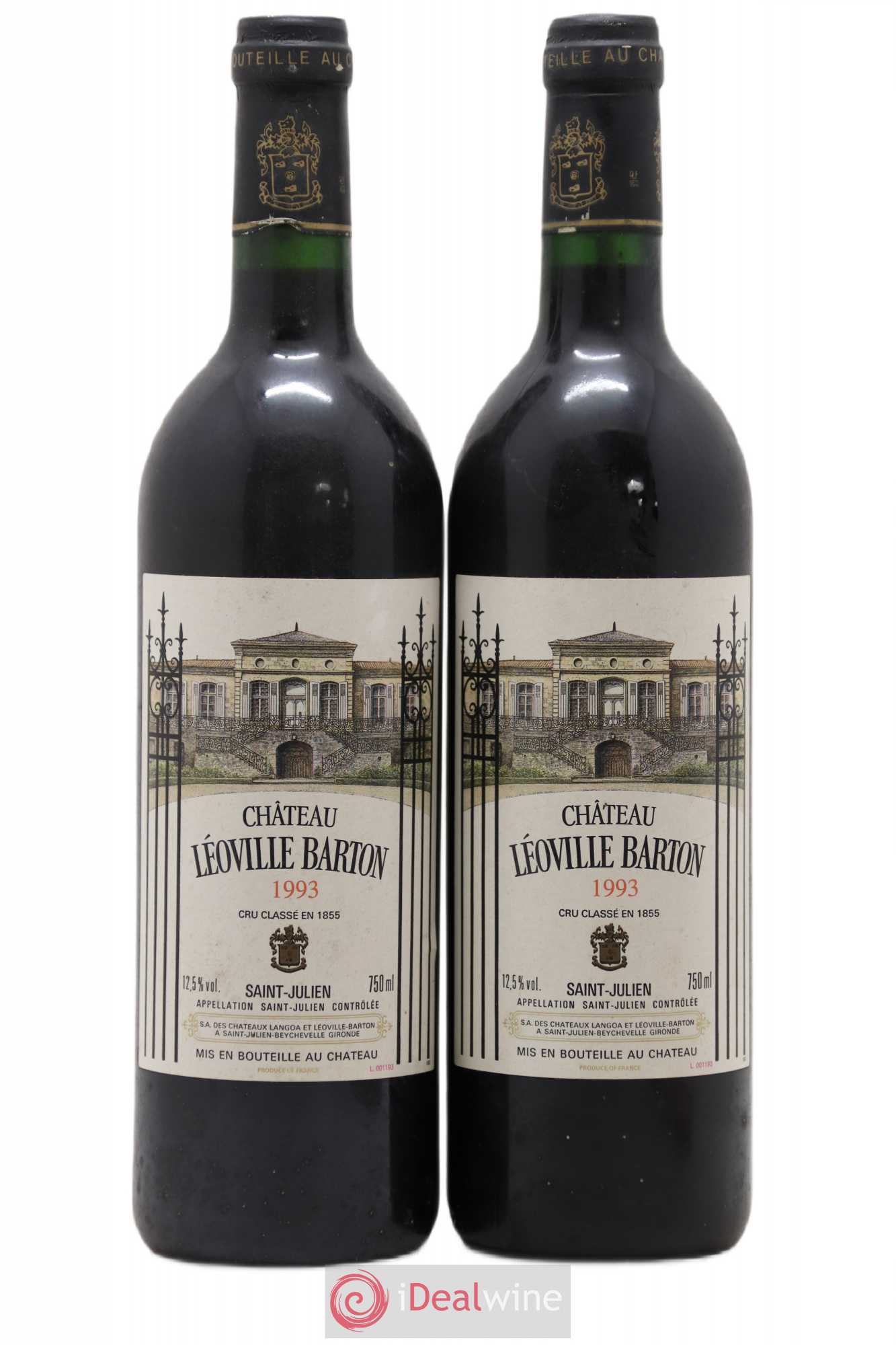 Château Léoville Barton 2ème Grand Cru Classé 1993 - Lot de 2 bouteilles - 0