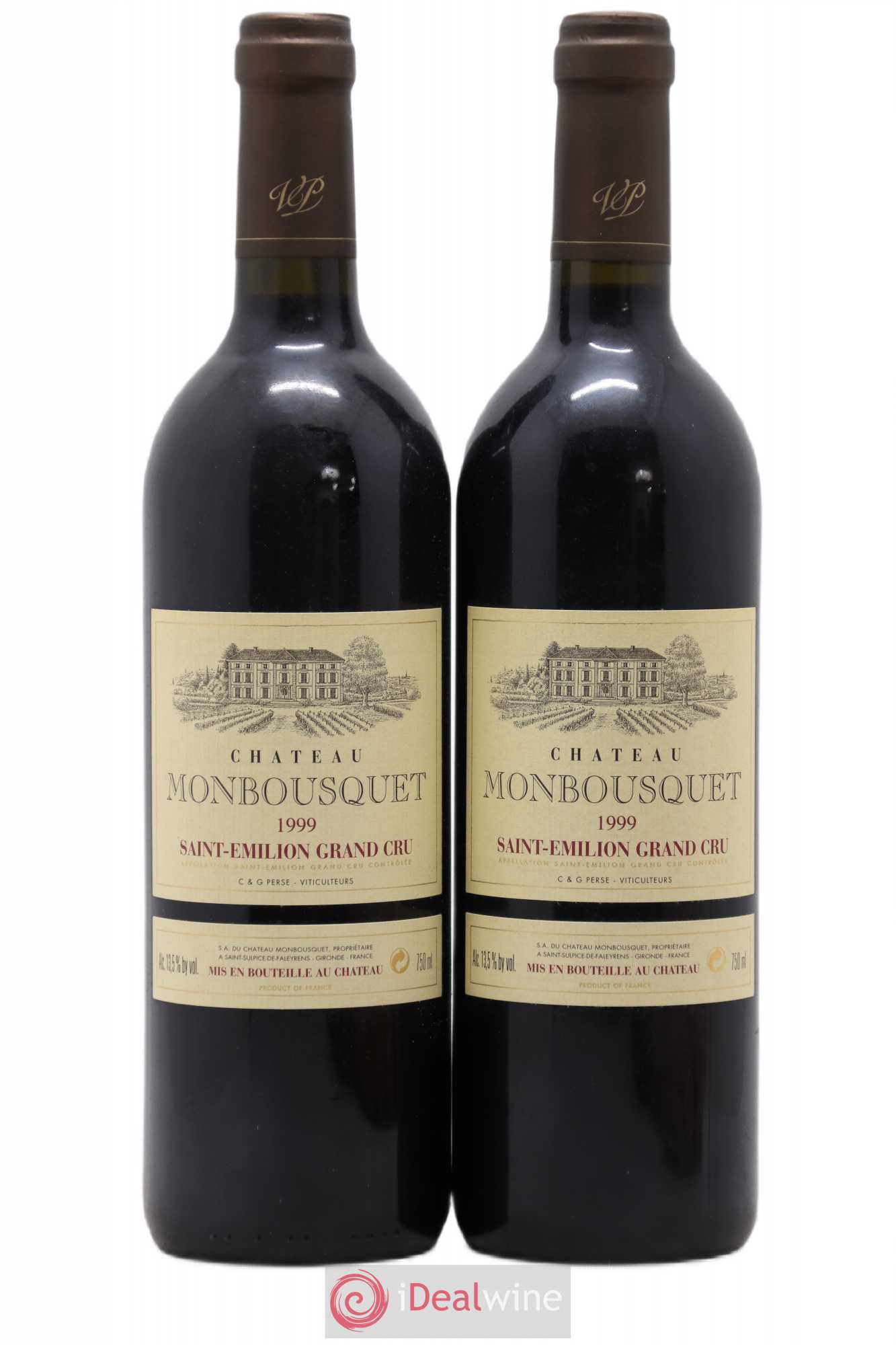 Château Monbousquet Grand Cru Classé 1999 - Lot de 2 bouteilles - 0