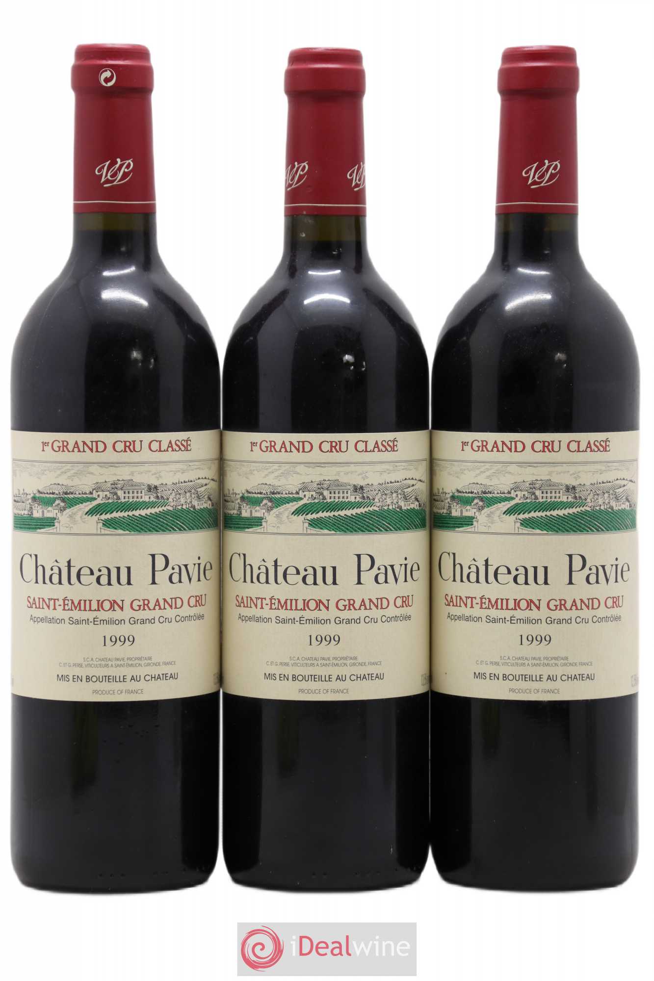 Château Pavie 1er Grand Cru Classé A 1999 - Lot de 3 bouteilles - 0
