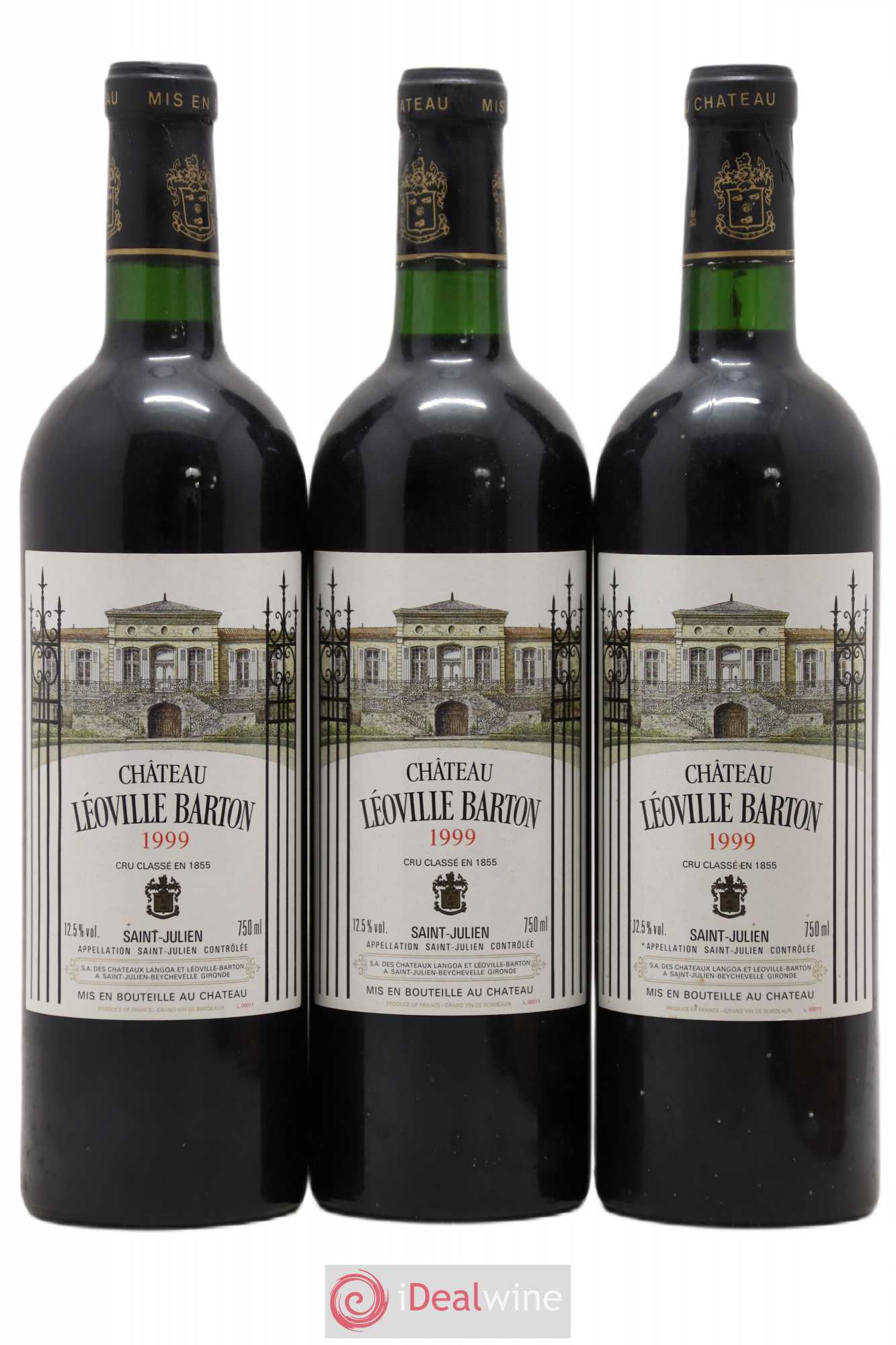 Château Léoville Barton 2ème Grand Cru Classé 1999 - Lot de 3 bouteilles - 0