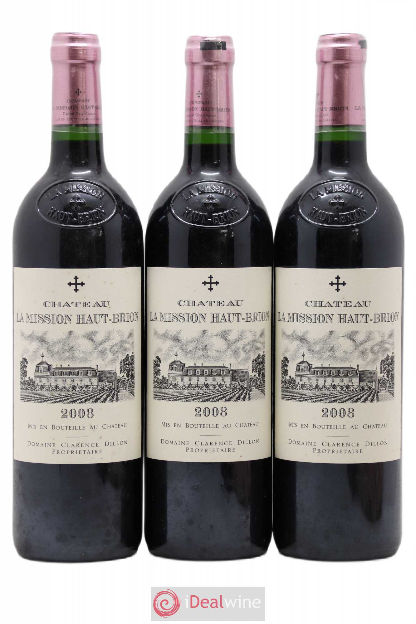 Château la Mission Haut-Brion Cru Classé de Graves 2008 - Lot de 3 bouteilles - 0