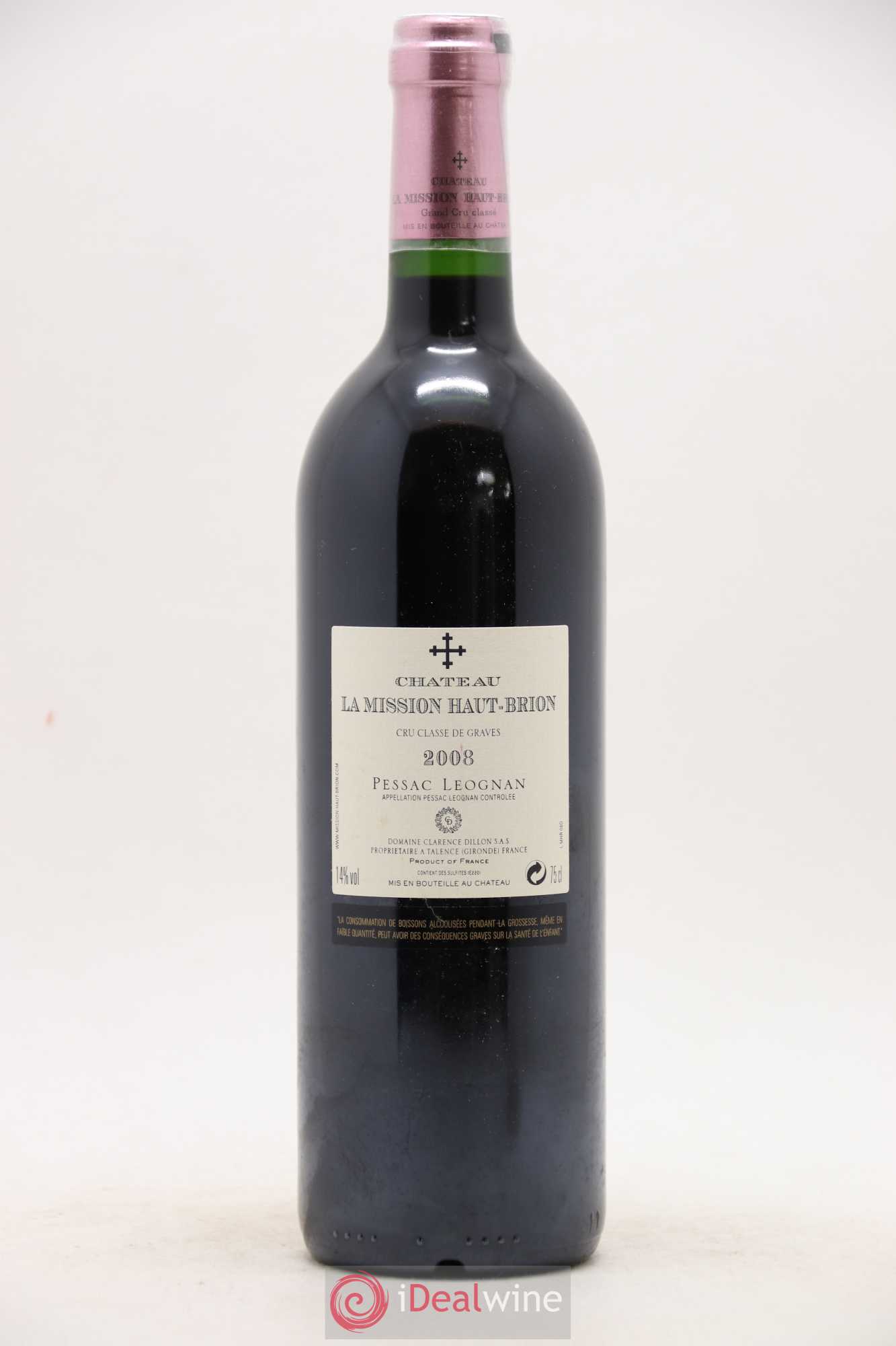 Château la Mission Haut-Brion Cru Classé de Graves 2008 - Lot de 1 bouteille - 1