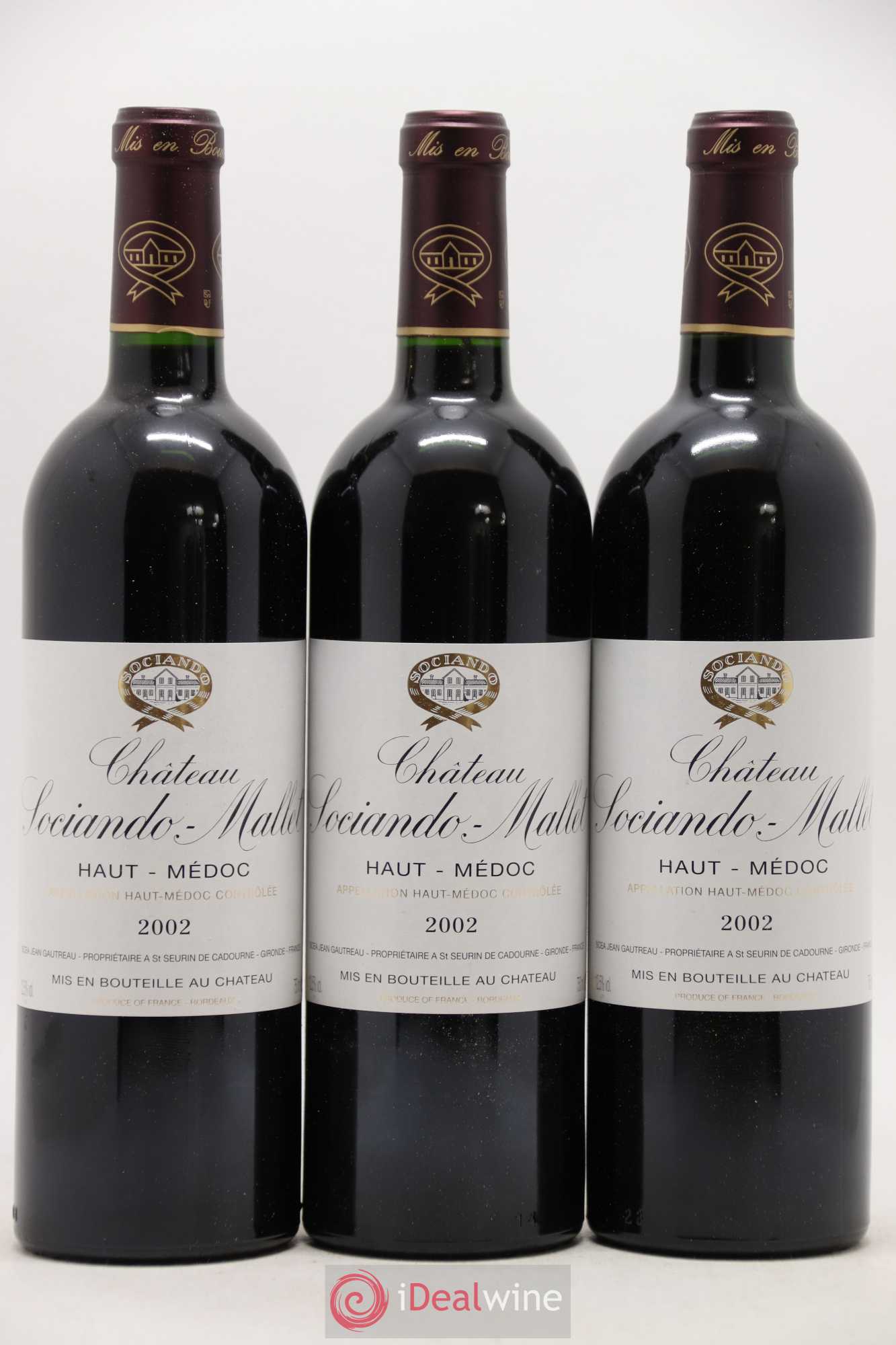 Château Sociando Mallet 2002 - Lot de 12 bouteilles - 3