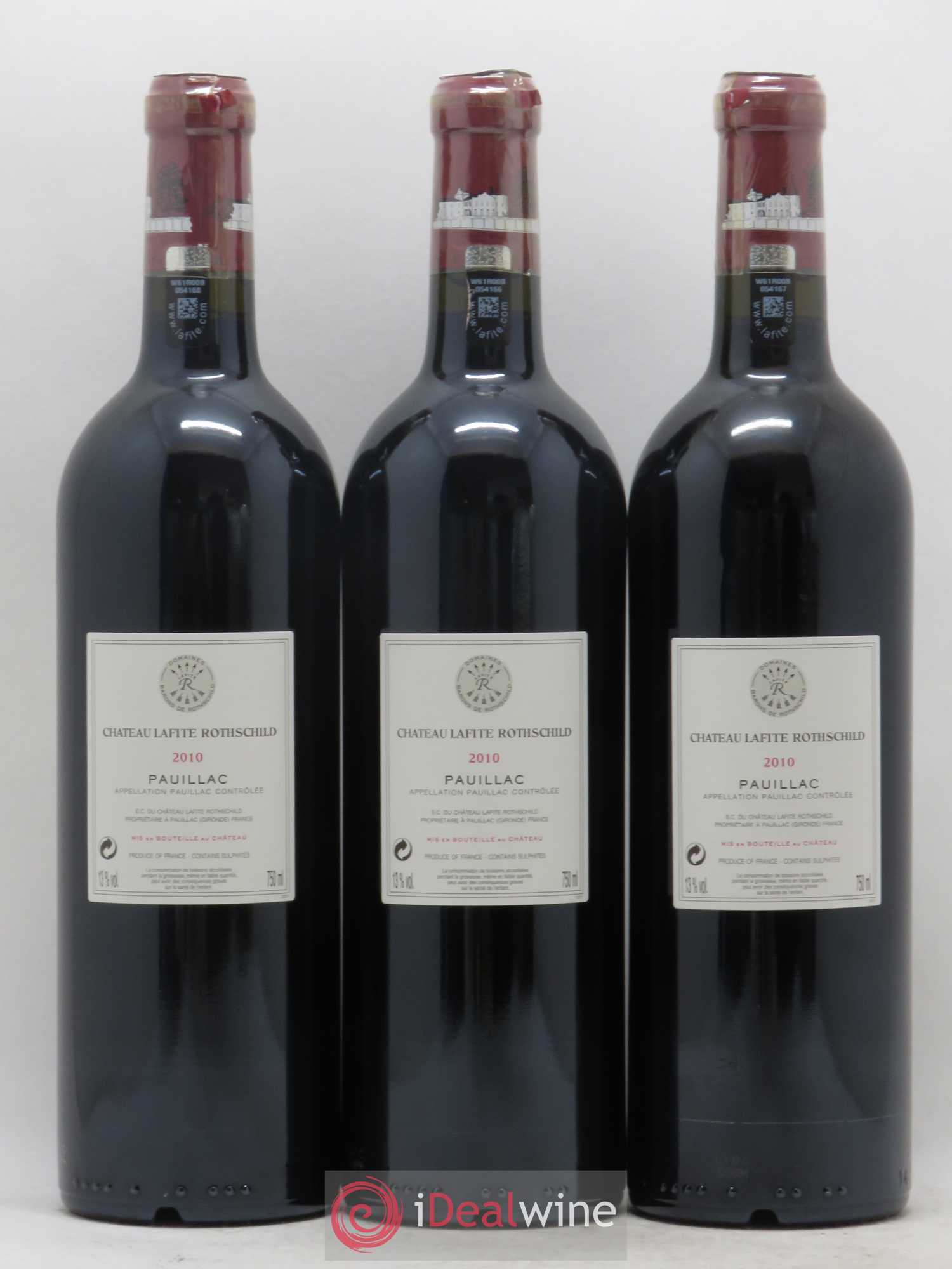 Château Lafite Rothschild 1er Grand Cru Classé 2010 - Lot de 3 bouteilles - 1