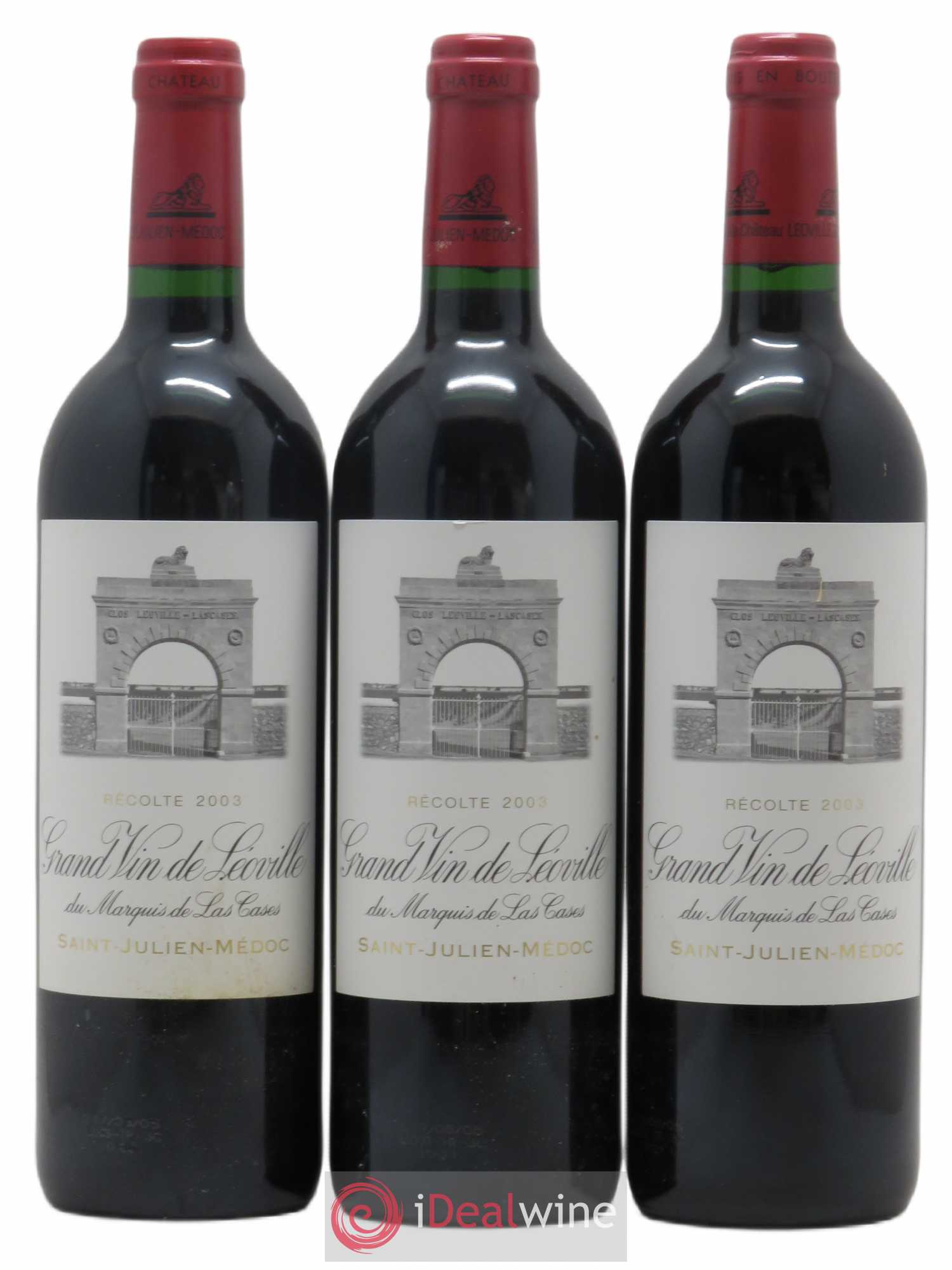 Château Léoville Las Cases 2ème Grand Cru Classé 2003 - Lot de 3 bouteilles - 0