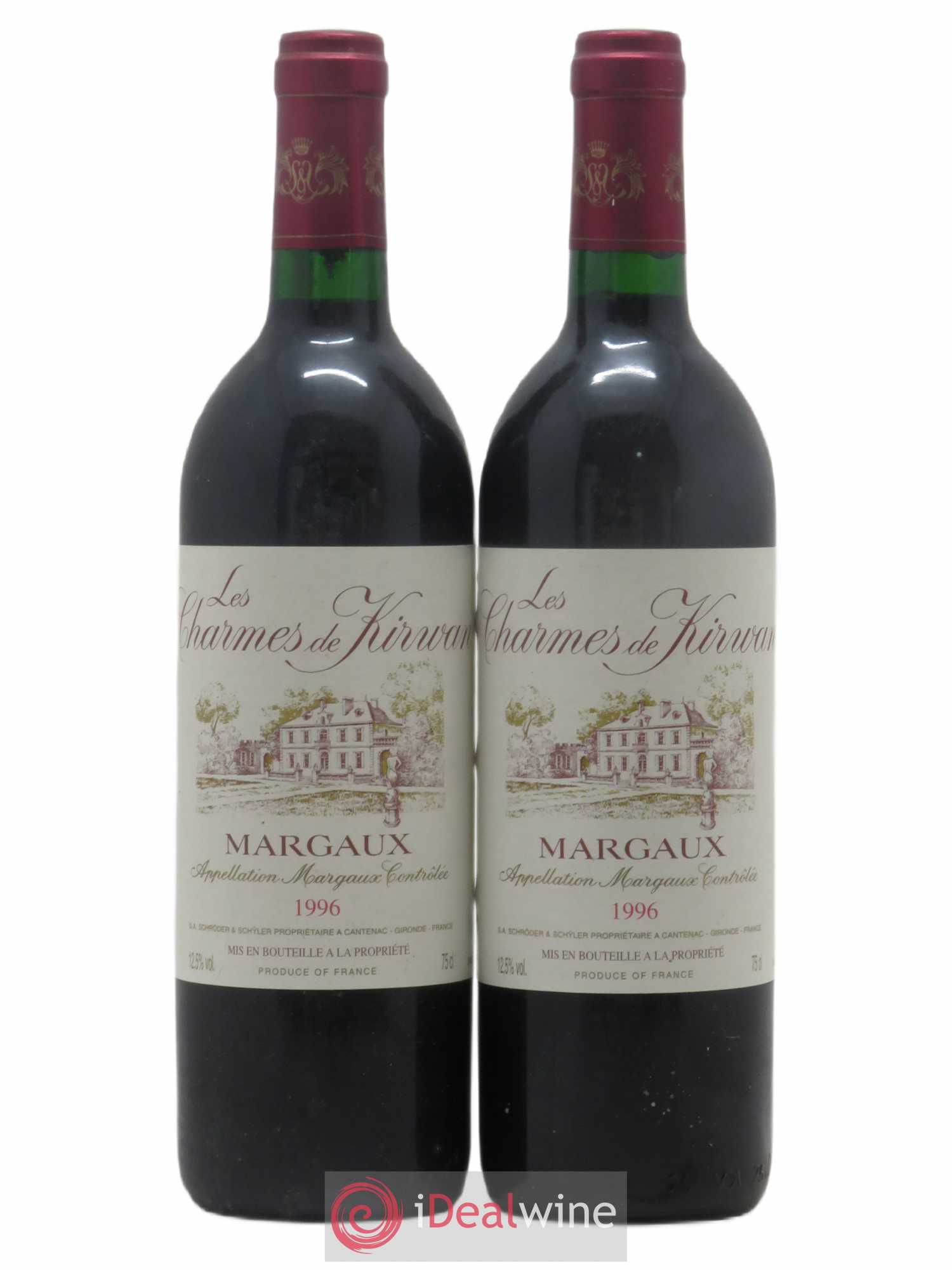Charmes de Kirwan Second Vin 1996 - Lot de 2 bouteilles - 0