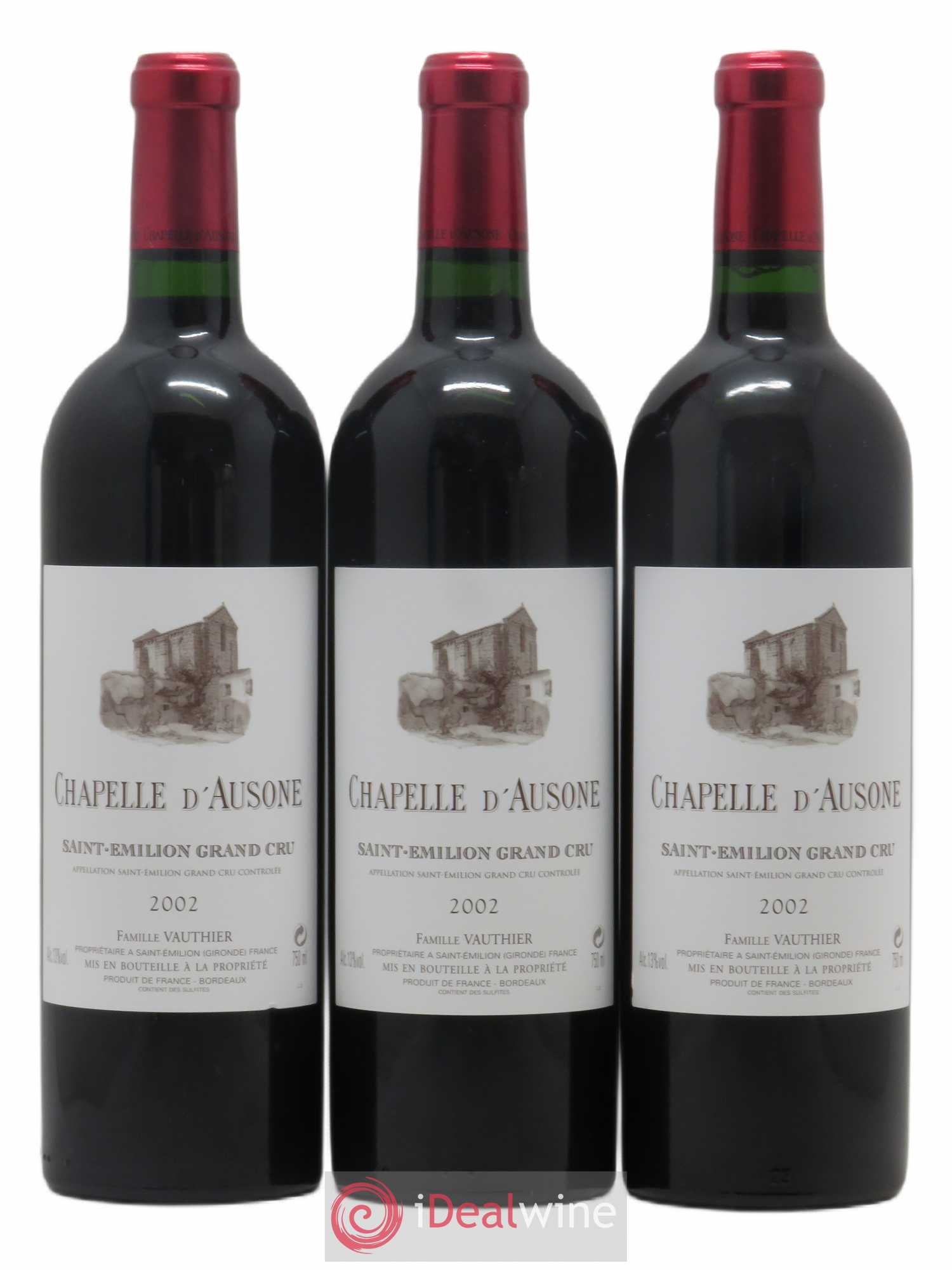 Chapelle d'Ausone Second Vin 2002 - Lot de 3 bouteilles - 0