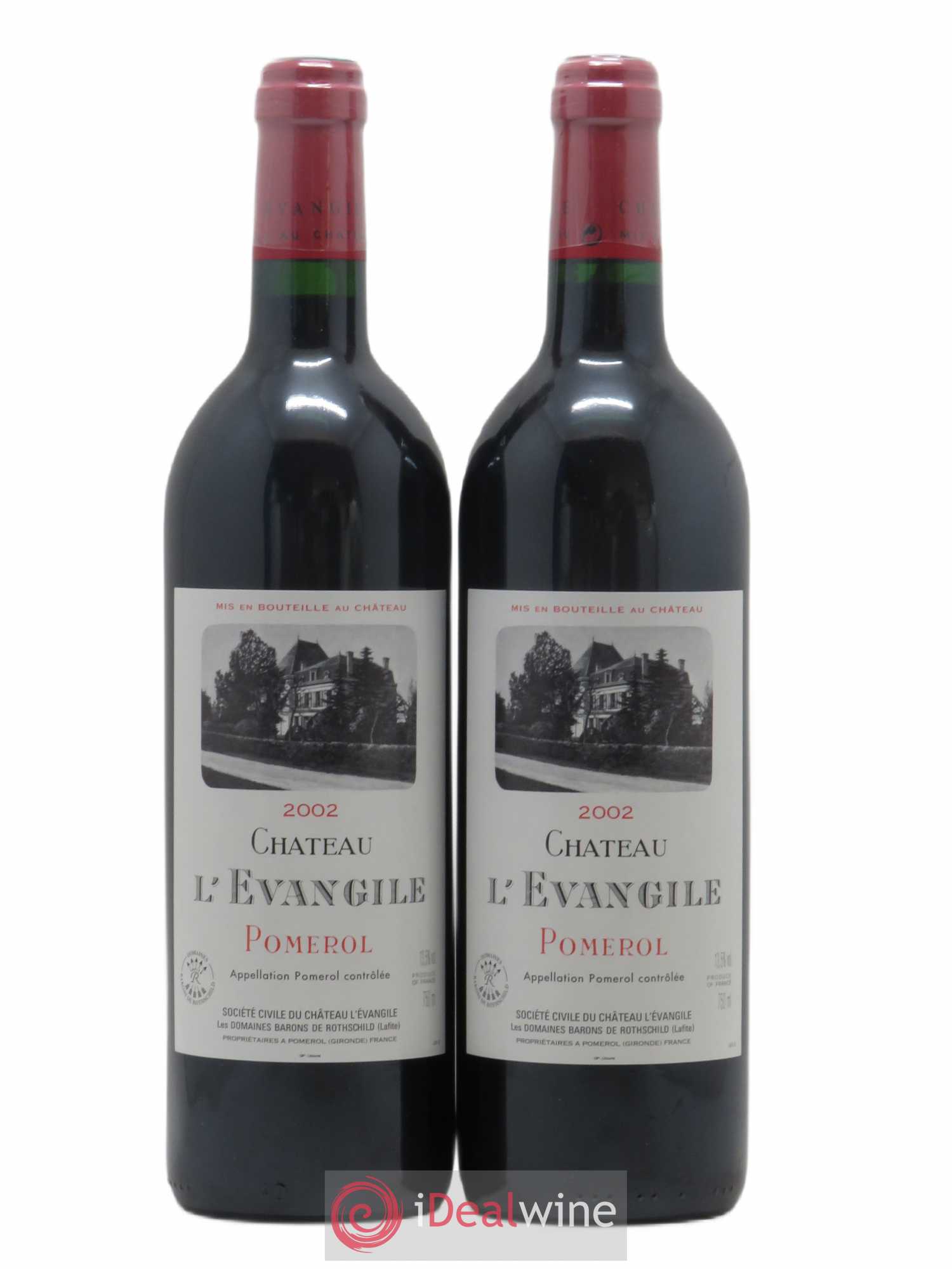 Château l' Évangile 2002 - Lot de 2 bouteilles - 0