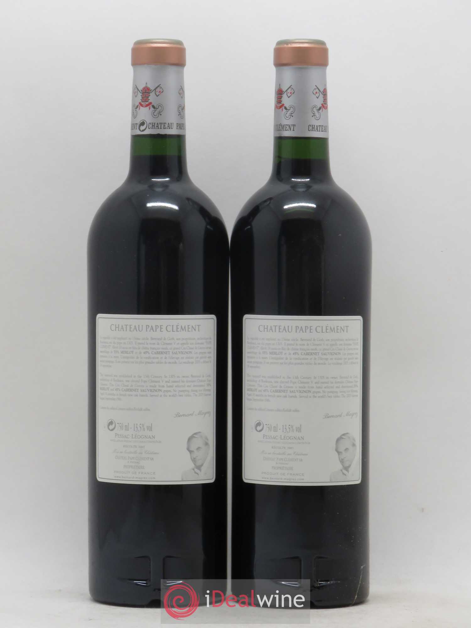Château Pape Clément Cru Classé de Graves 2005 - Lot de 2 bouteilles - 1