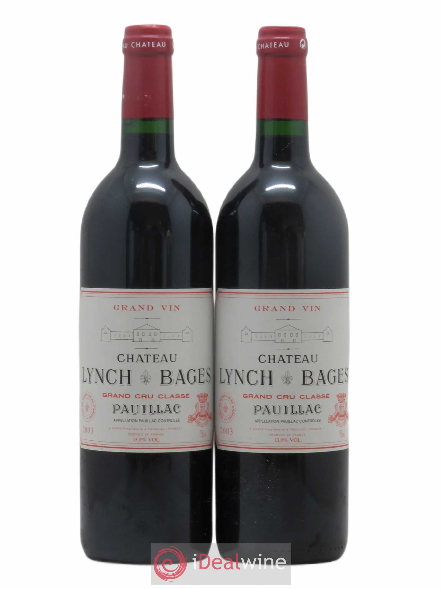 Château Lynch Bages 5ème Grand Cru Classé 2003 - Lot de 2 bouteilles - 0