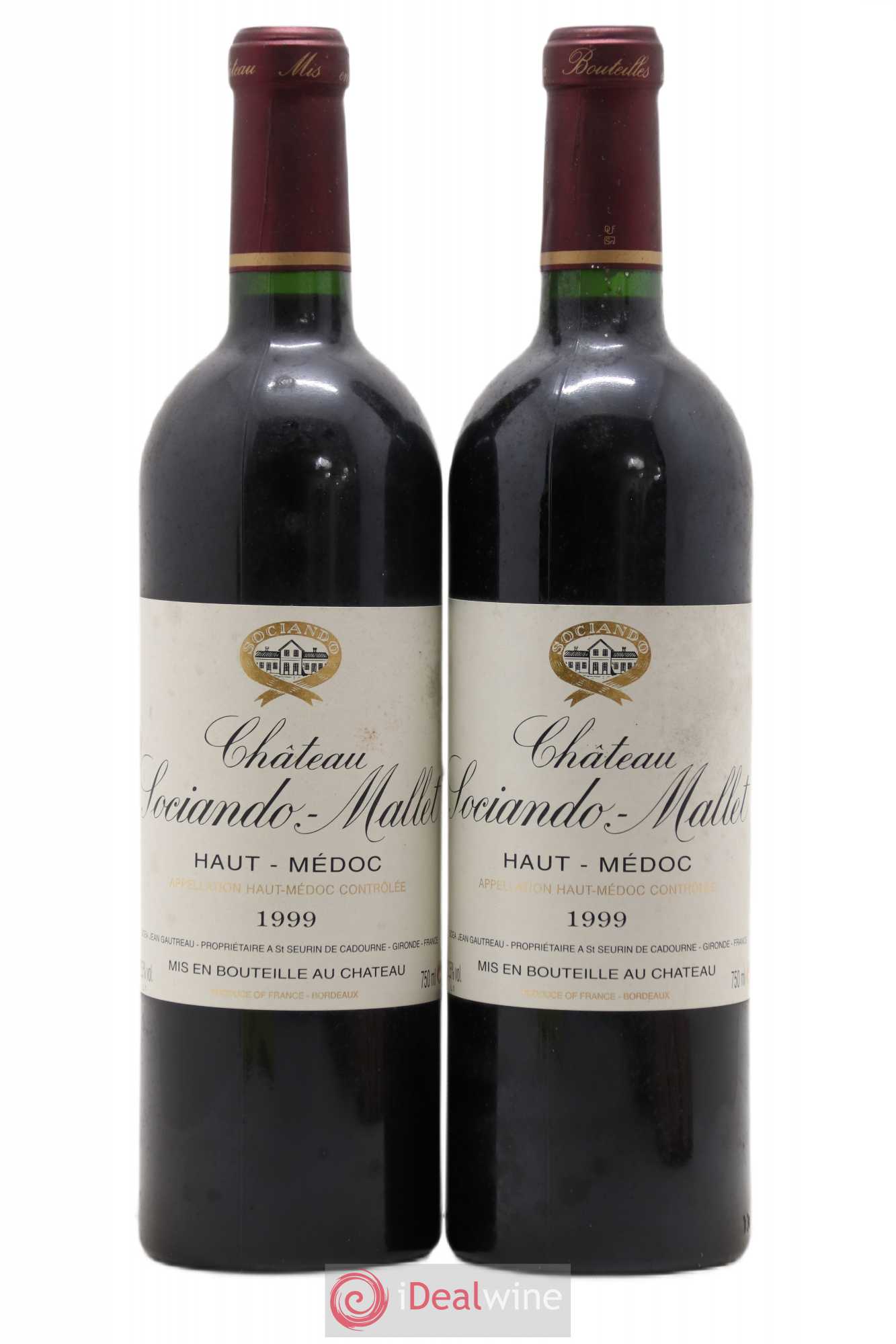 Château Sociando Mallet 1999 - Lot de 2 bouteilles - 0