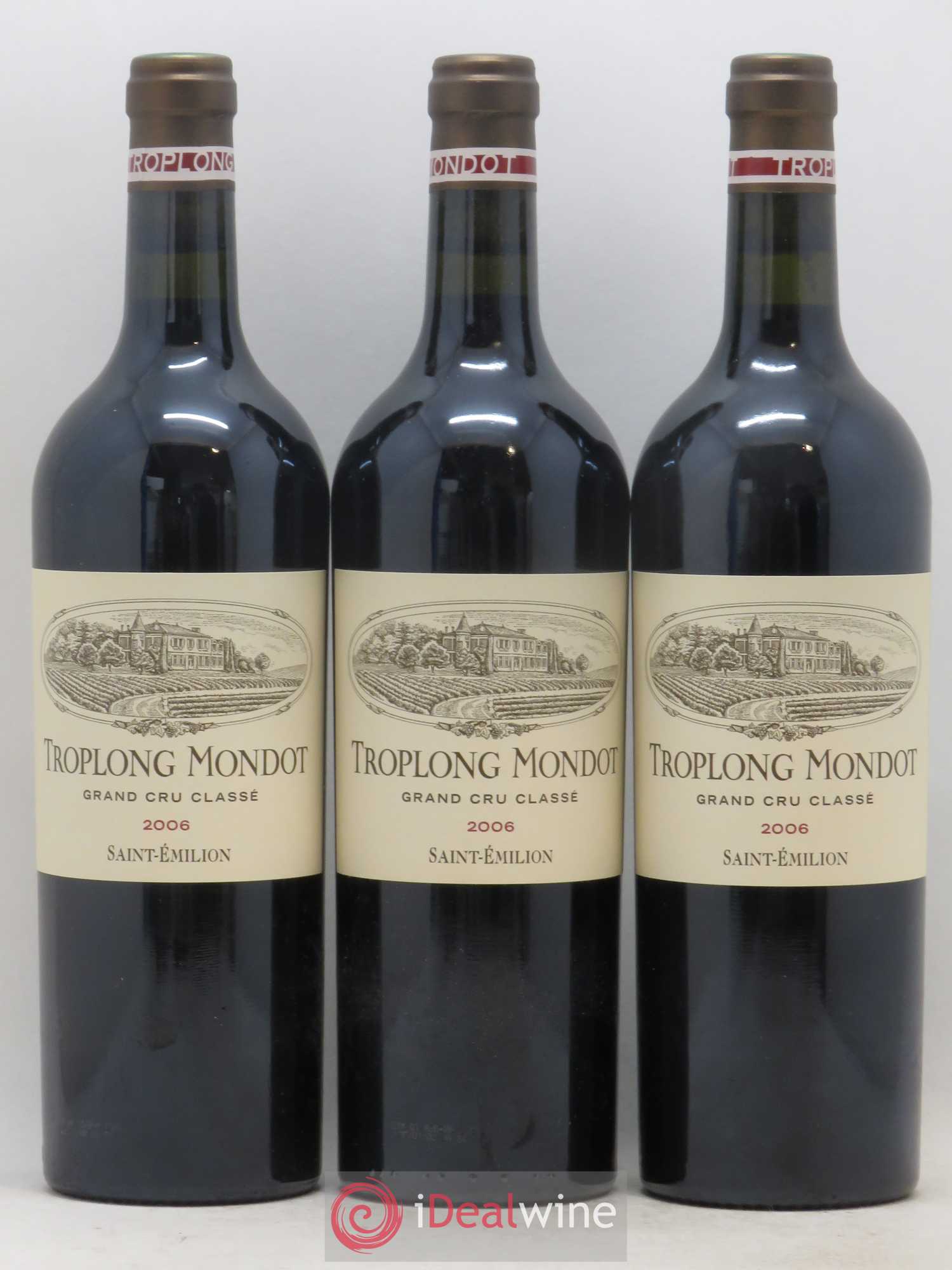 Château Troplong Mondot 1er Grand Cru Classé B 2006 - Lot de 12 bouteilles - 1