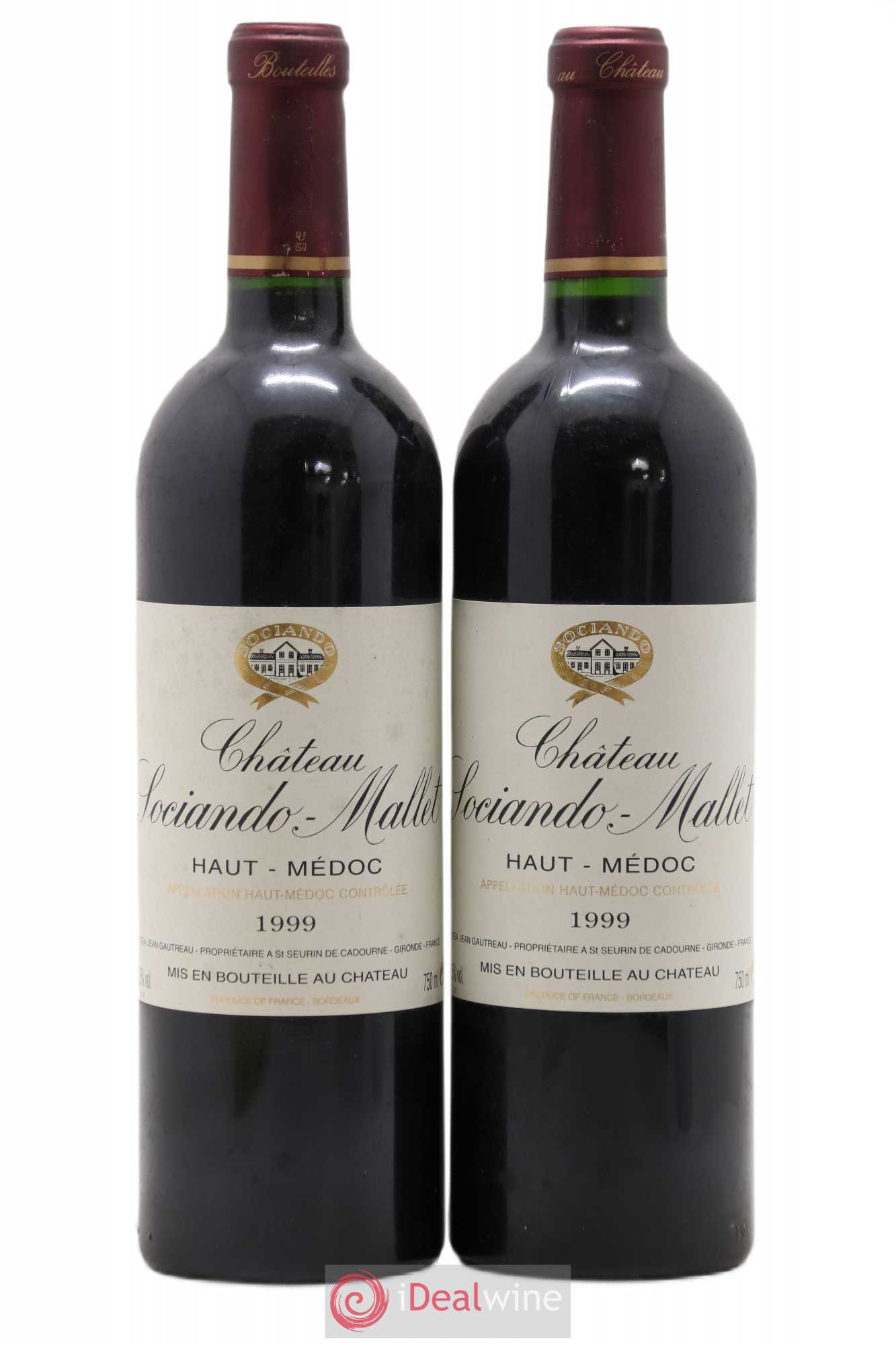 Château Sociando Mallet 1999 - Lot de 2 bouteilles - 0