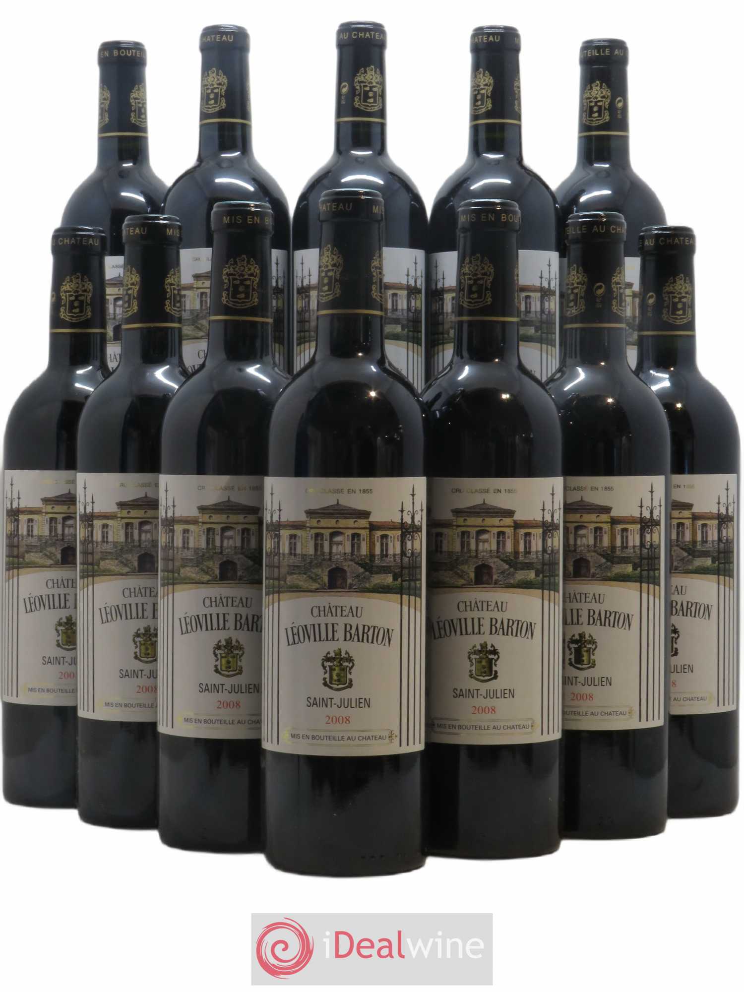 Château Léoville Barton 2ème Grand Cru Classé 2008 - Lot de 12 bouteilles - 0
