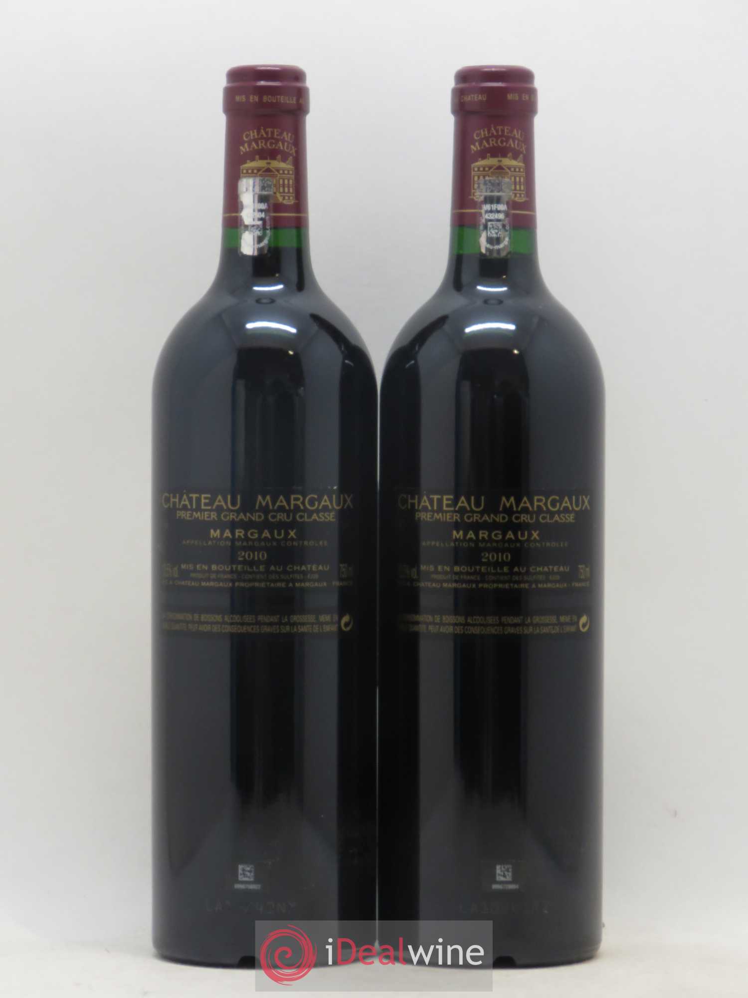 Château Margaux 1er Grand Cru Classé 2010 - Lot de 2 bouteilles - 1