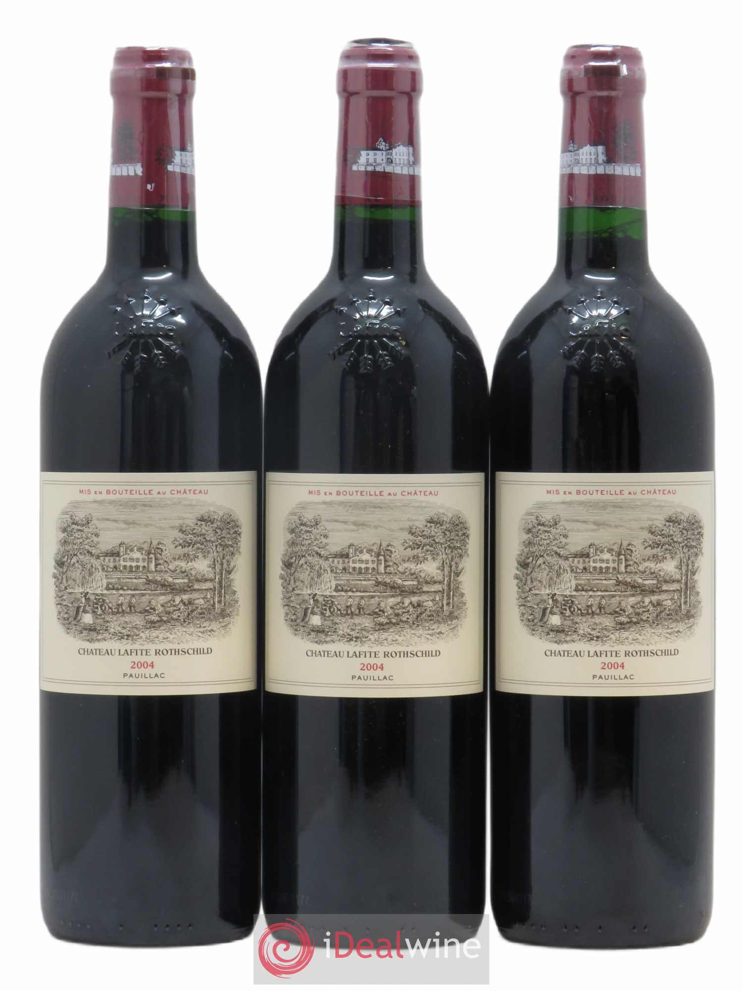 Château Lafite Rothschild 1er Grand Cru Classé 2004 - Lot de 3 bouteilles - 0