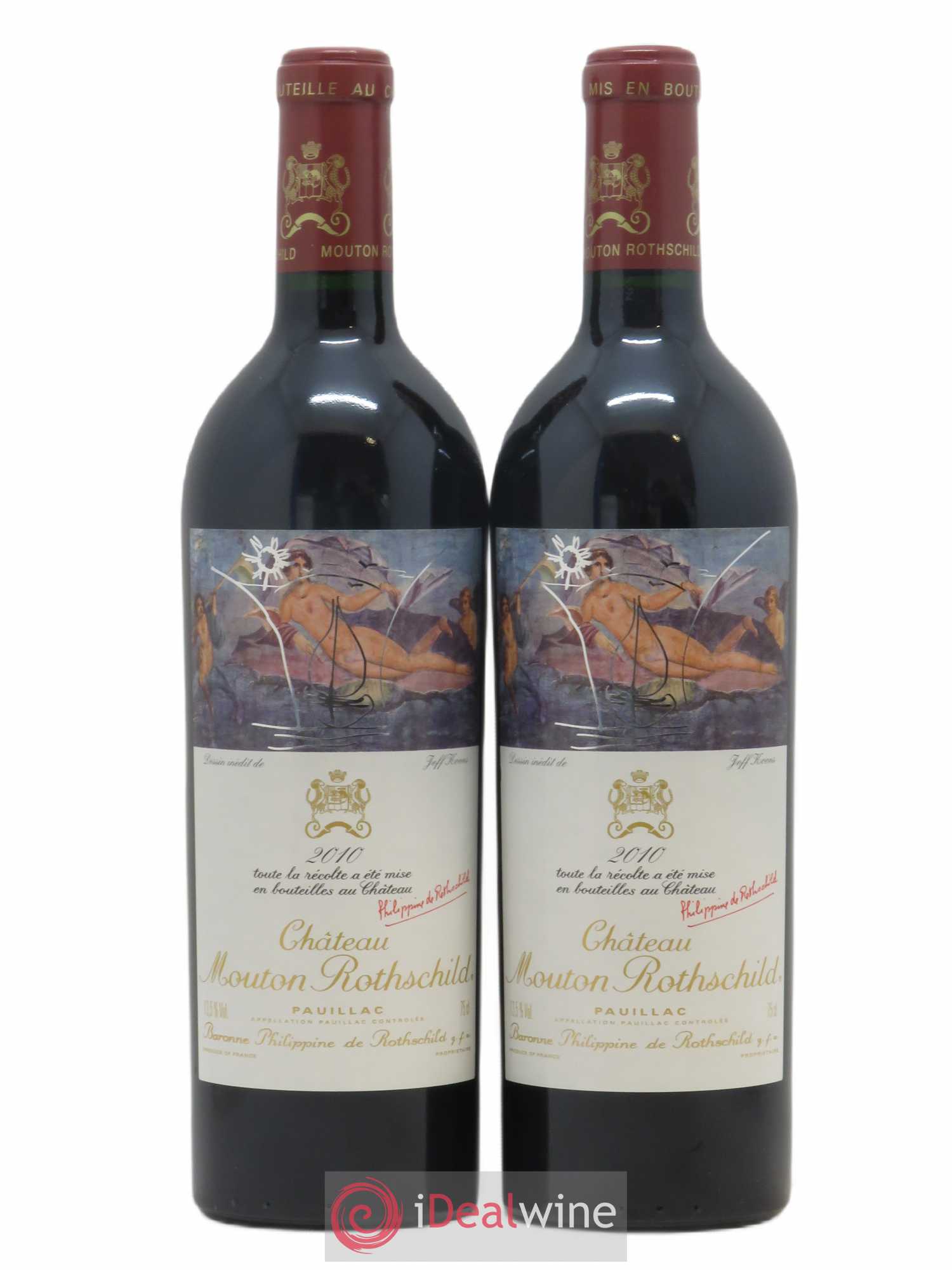 Château Mouton Rothschild 1er Grand Cru Classé 2010 - Lot de 2 bouteilles - 0