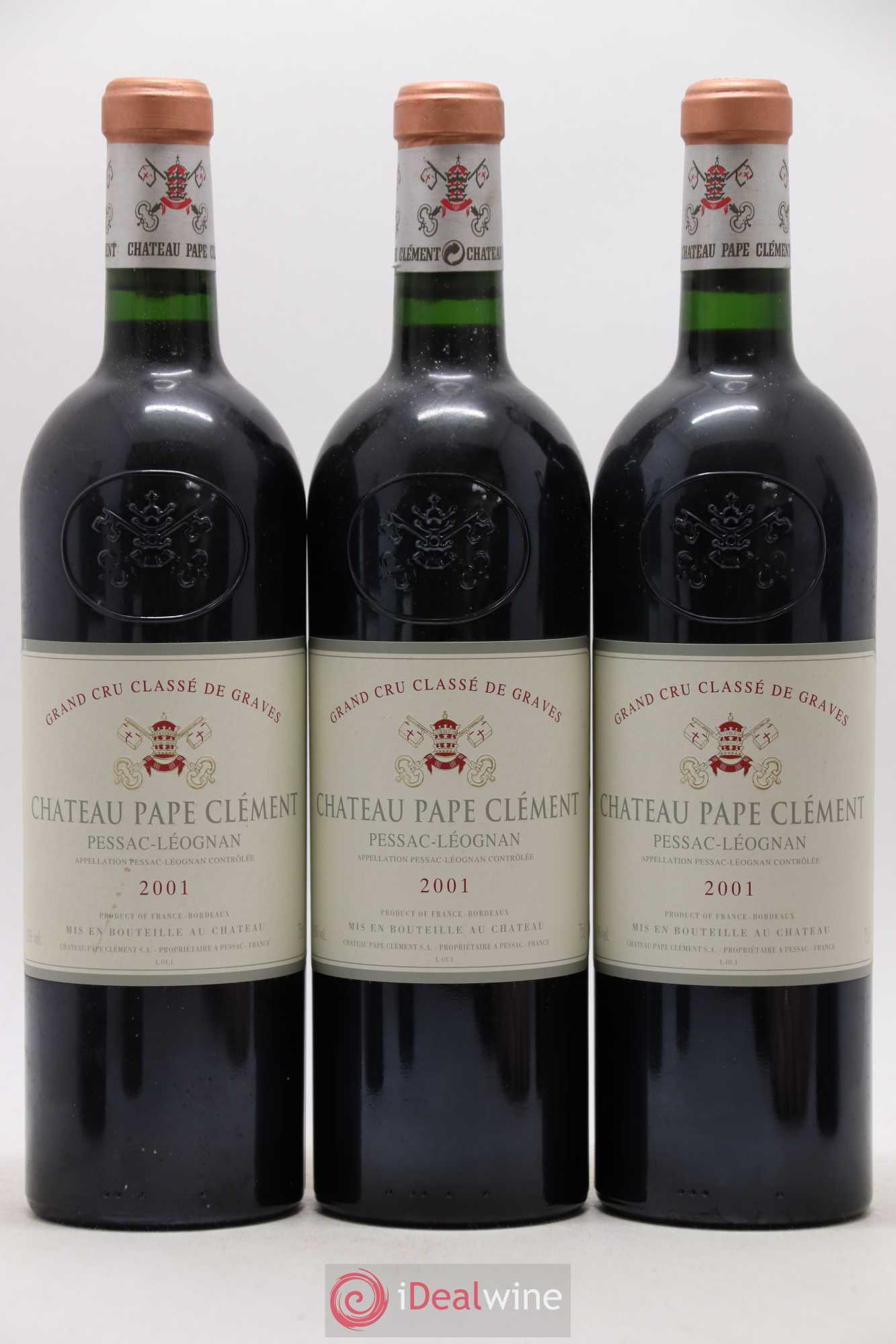 Château Pape Clément Cru Classé de Graves 2001 - Lot de 6 bouteilles - 1