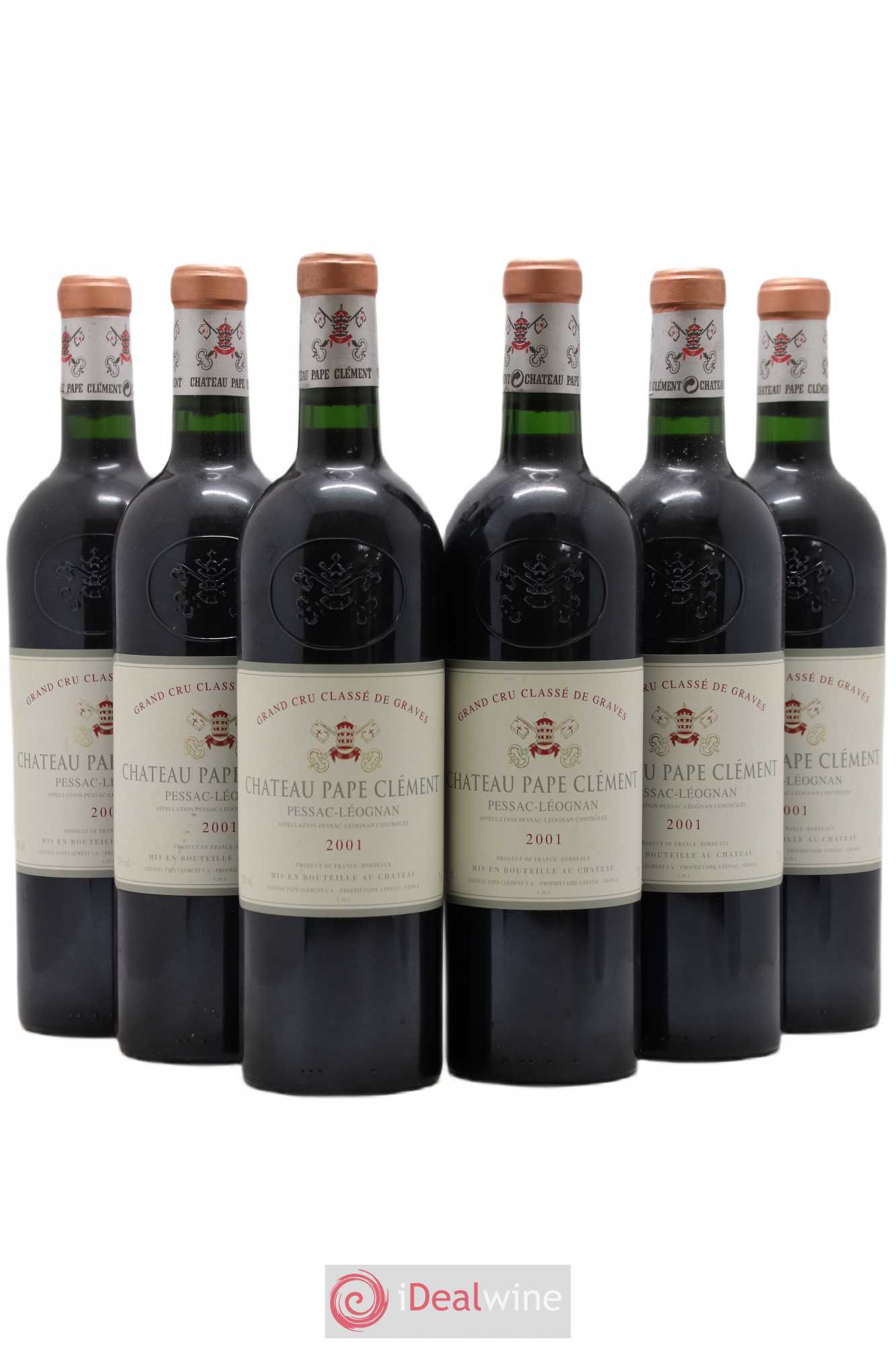 Château Pape Clément Cru Classé de Graves 2001 - Lot de 6 bouteilles - 0