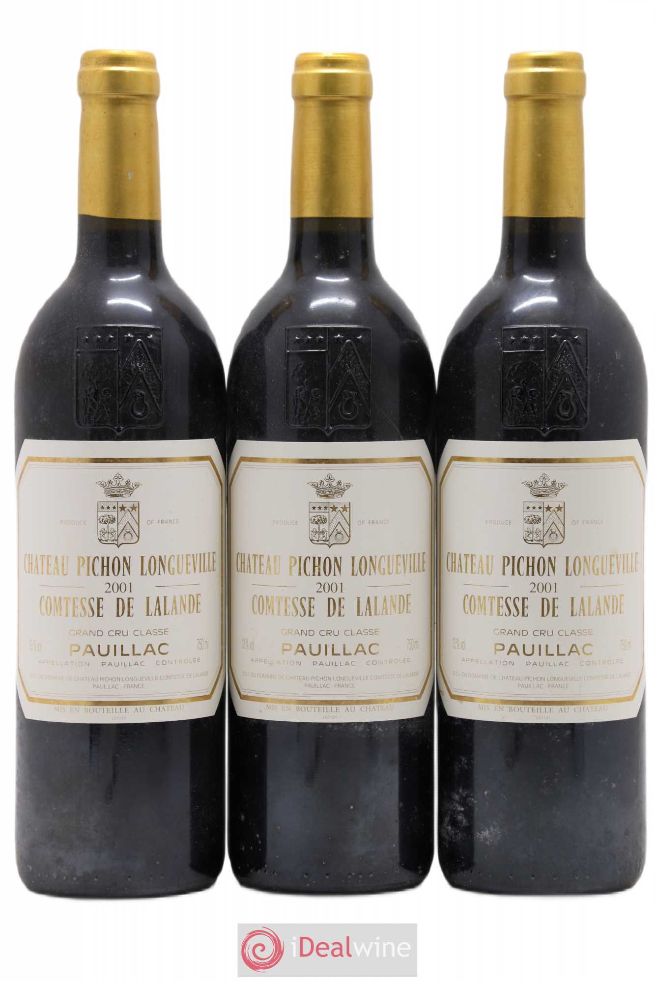 Château Pichon Longueville Comtesse de Lalande 2ème Grand Cru Classé 2001 - Lot de 3 bouteilles - 0