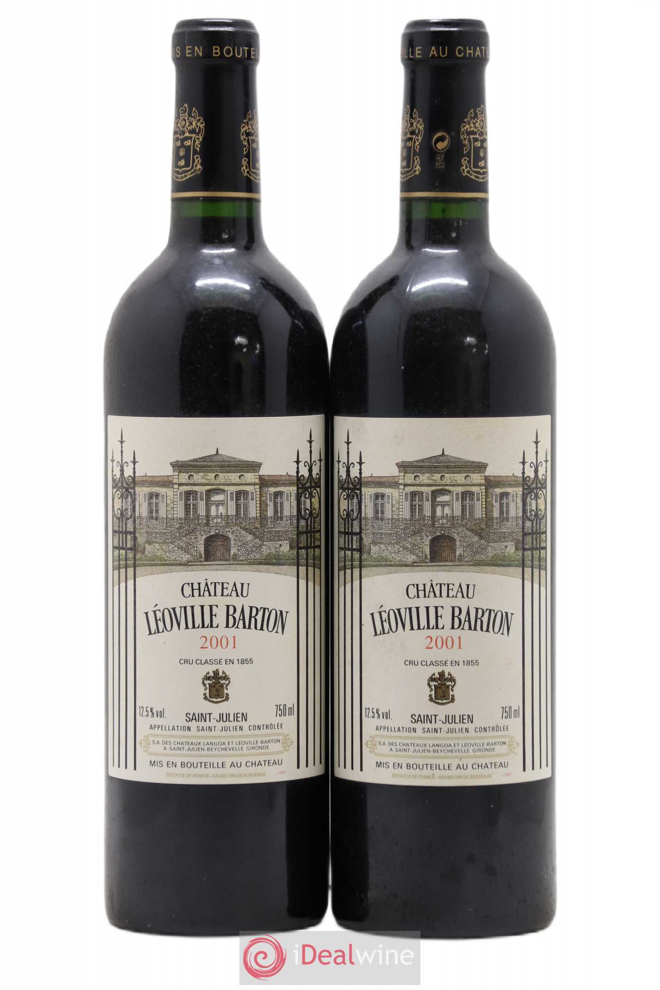 Château Léoville Barton 2ème Grand Cru Classé 2001 - Lot de 2 bouteilles - 0