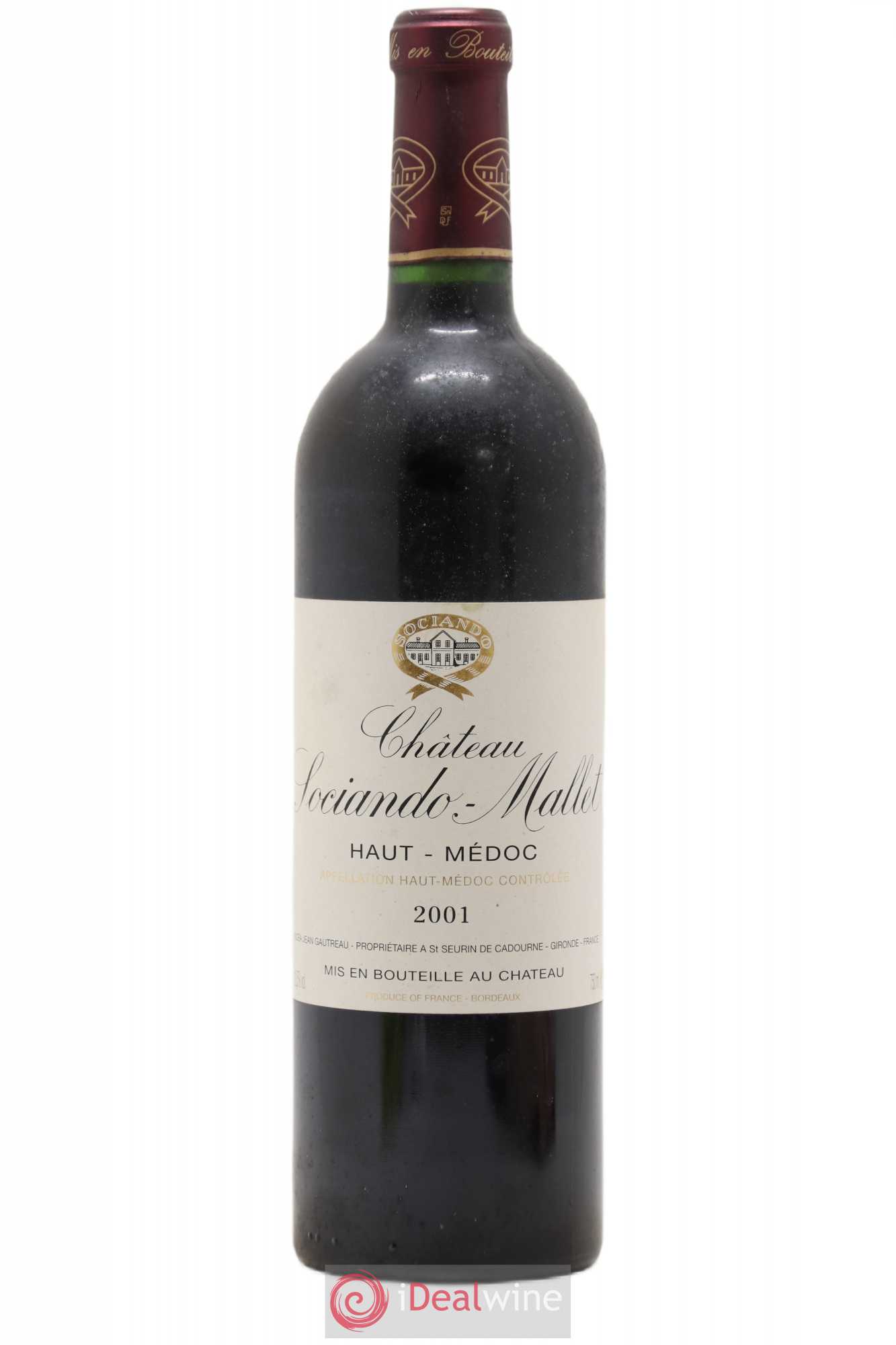 Château Sociando Mallet 2001 - Lot de 1 bouteille - 0