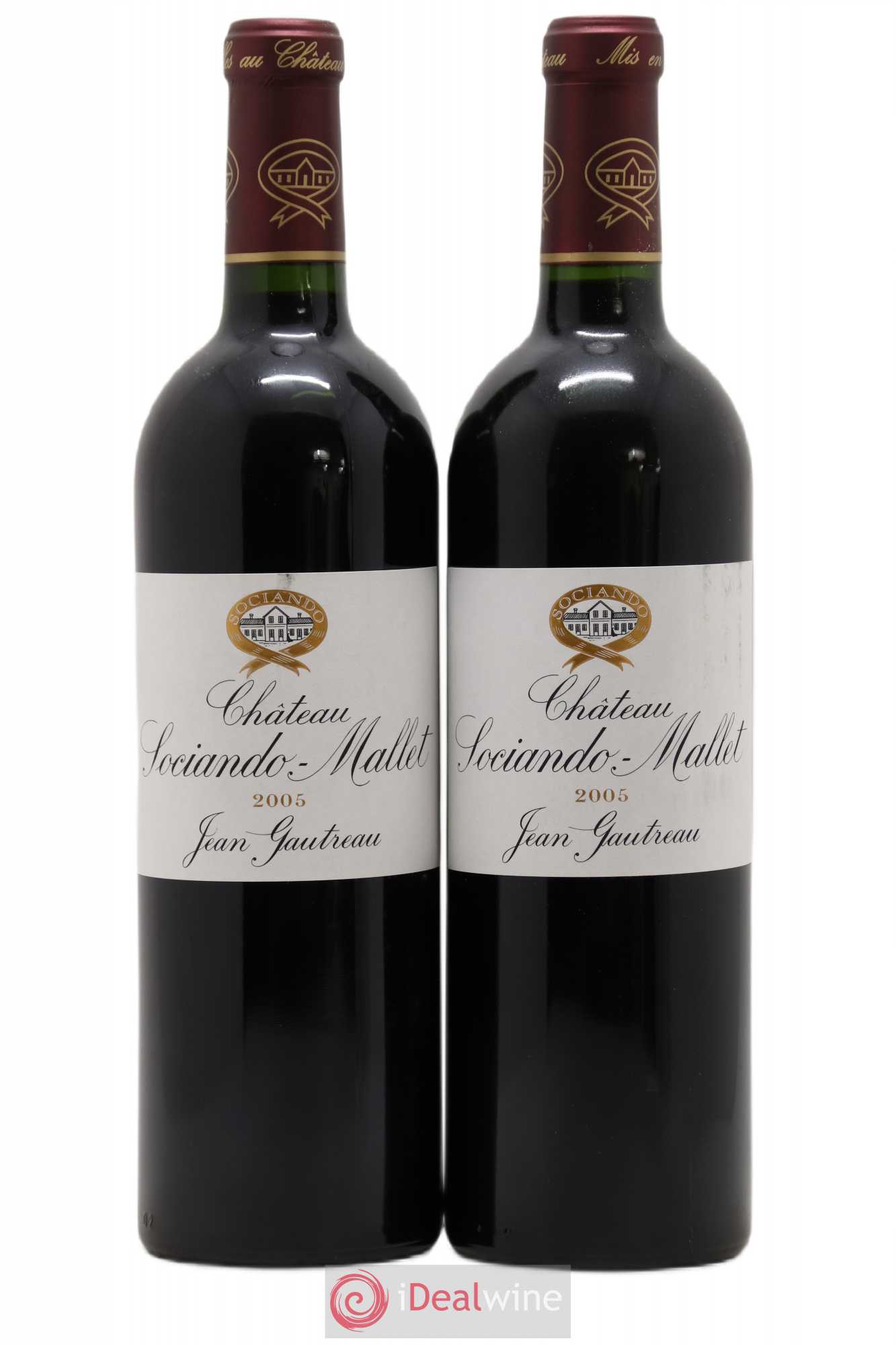 Château Sociando Mallet 2005 - Lot de 2 bouteilles - 0