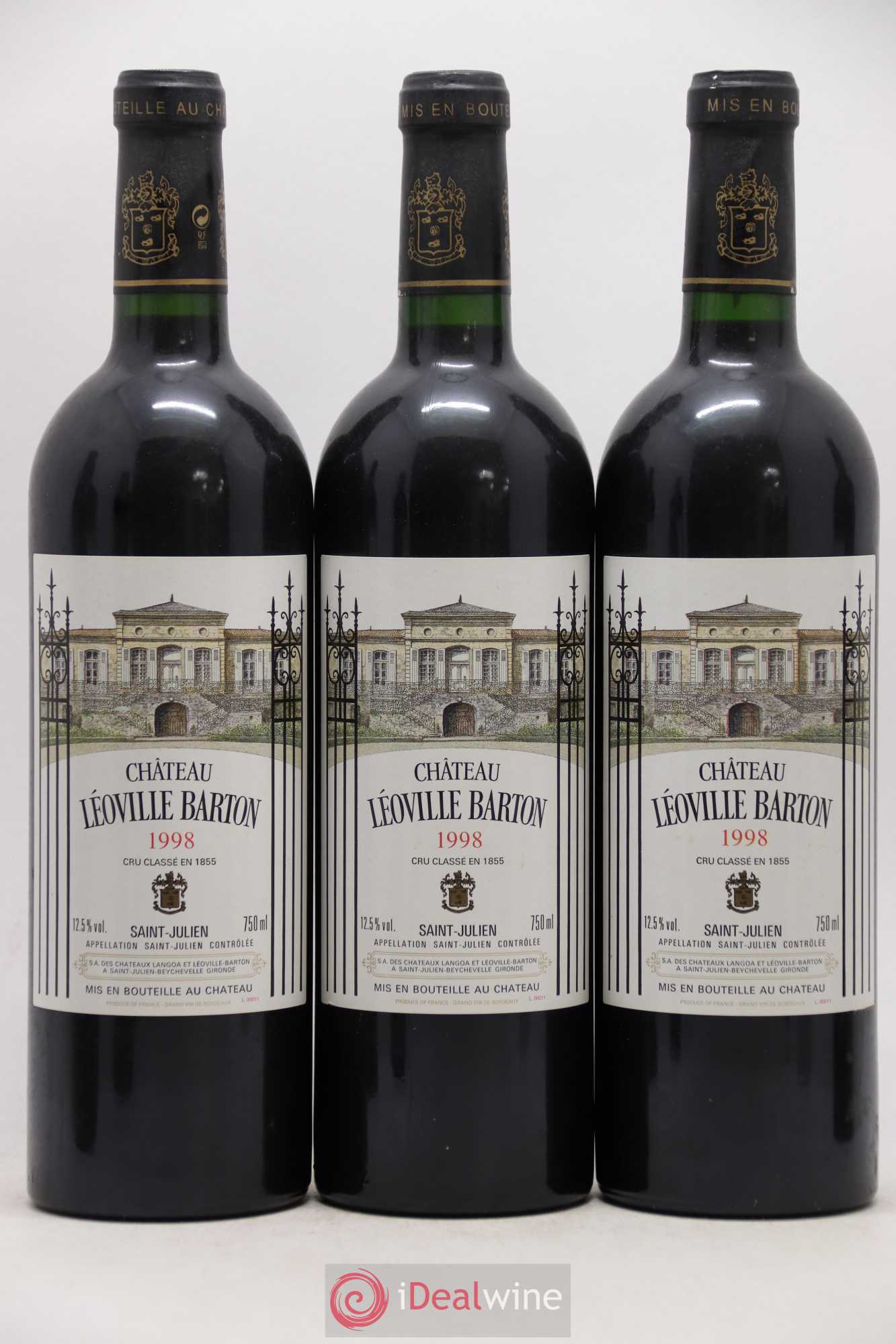 Château Léoville Barton 2ème Grand Cru Classé 1998 - Lot de 6 bouteilles - 1