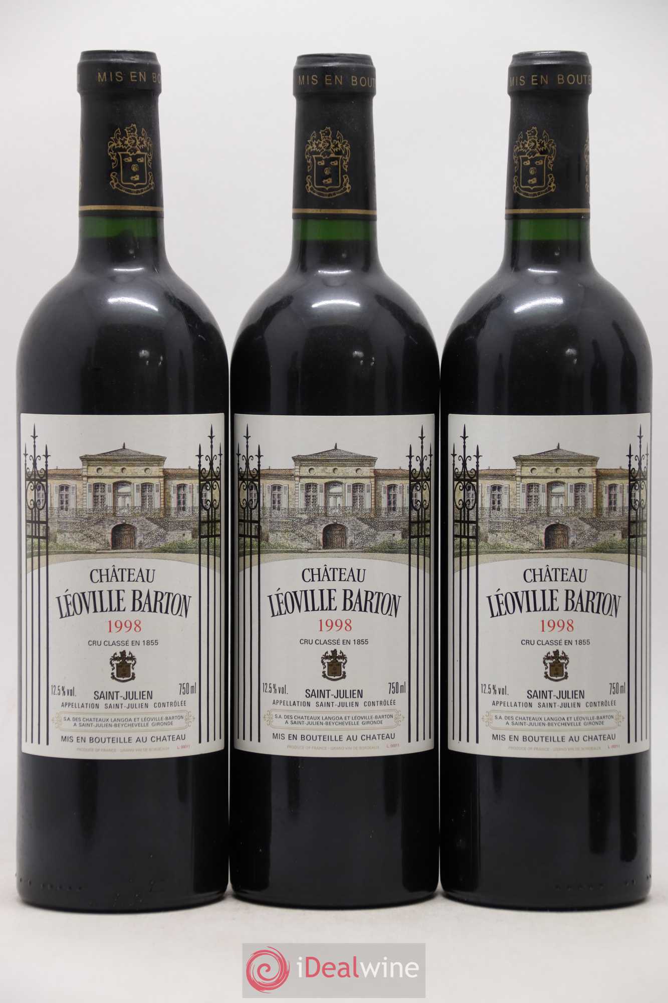 Château Léoville Barton 2ème Grand Cru Classé 1998 - Lot de 6 bouteilles - 2