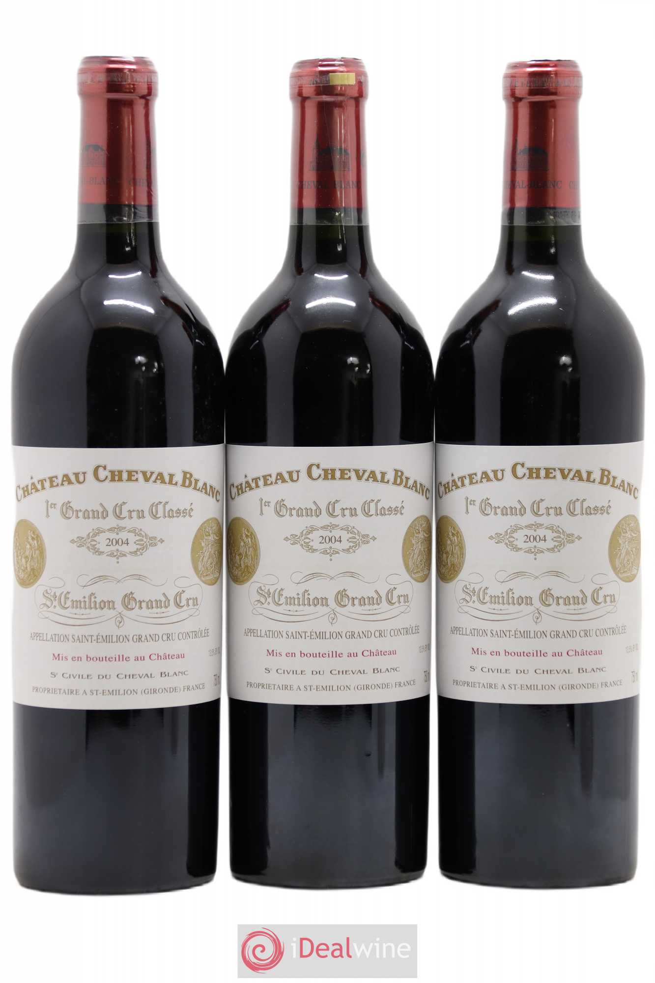 Château Cheval Blanc 1er Grand Cru Classé A 2004 - Lot de 3 bouteilles - 0