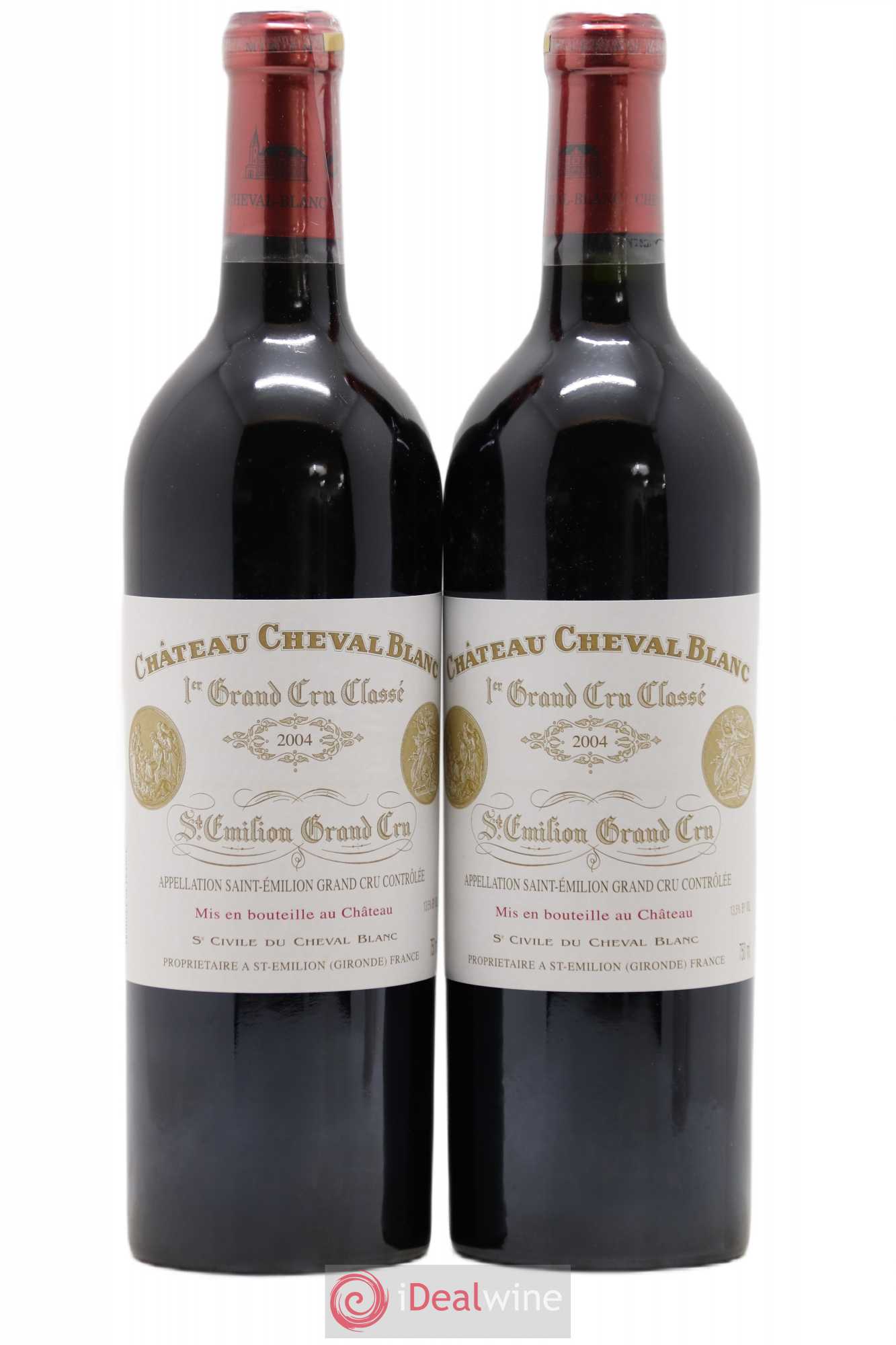 Château Cheval Blanc 1er Grand Cru Classé A 2004 - Lot de 2 bouteilles - 0