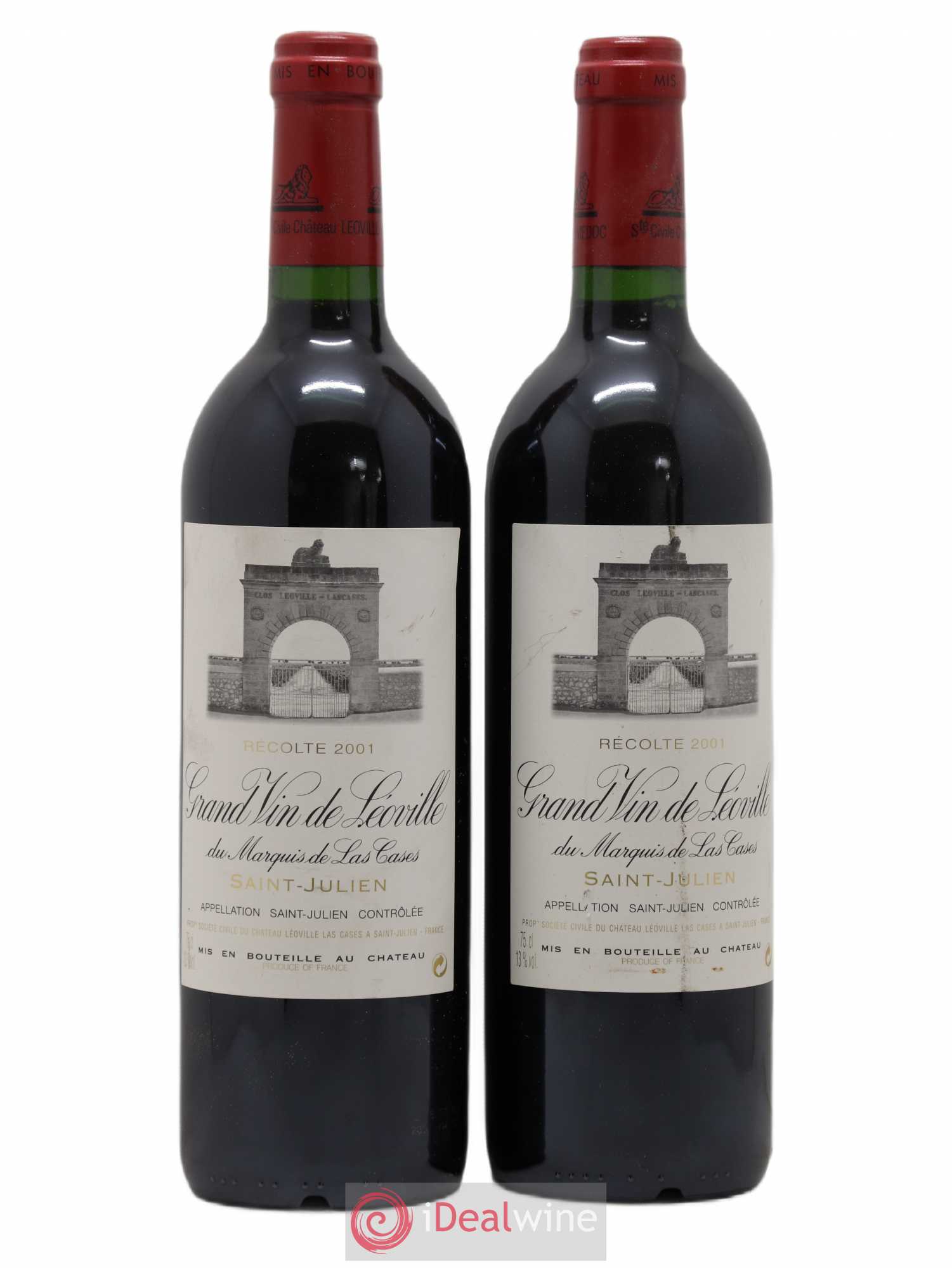 Château Léoville Las Cases 2ème Grand Cru Classé 2001 - Lot de 2 bouteilles - 0
