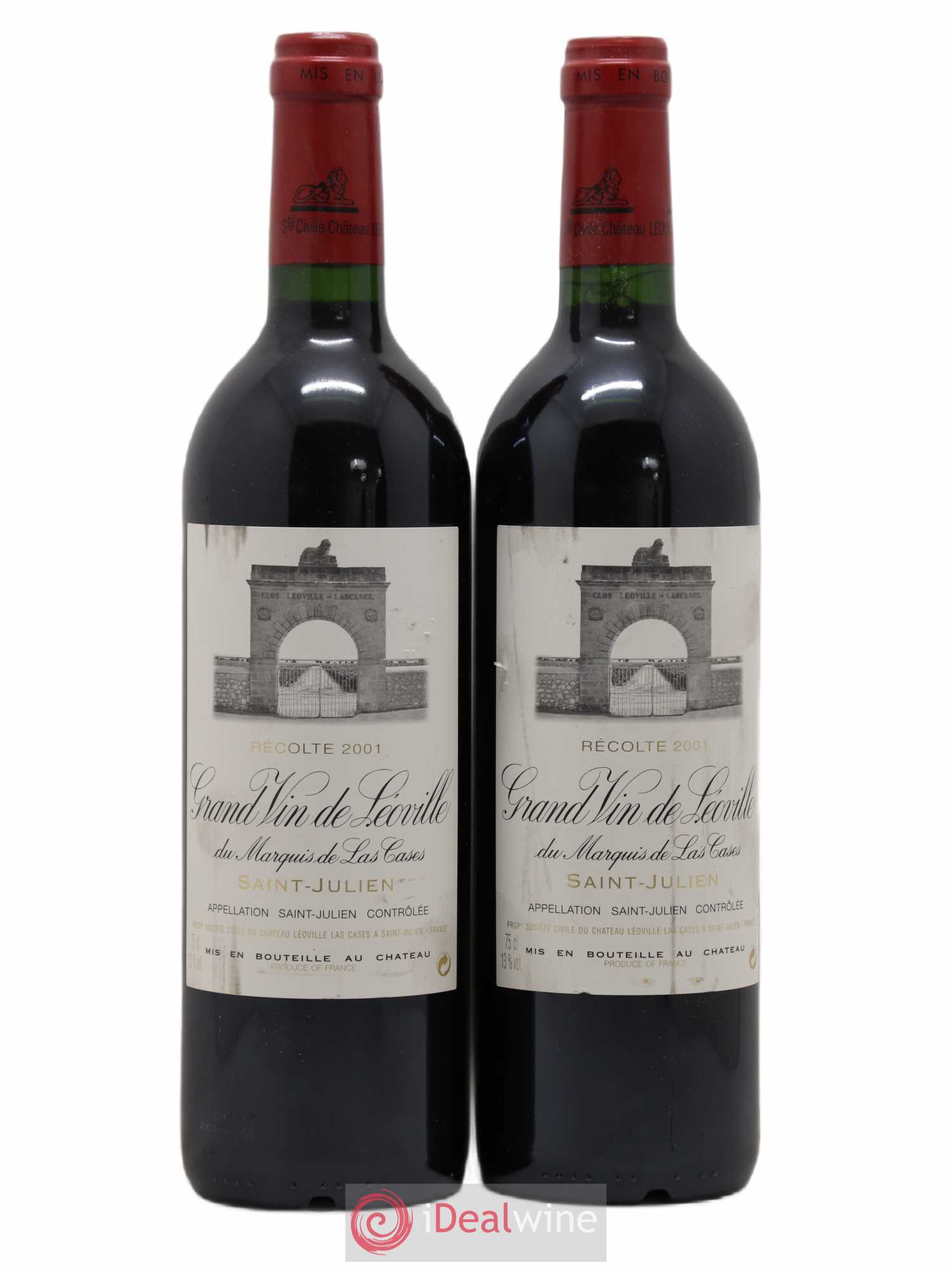 Château Léoville Las Cases 2ème Grand Cru Classé 2001 - Lot de 2 bouteilles - 0