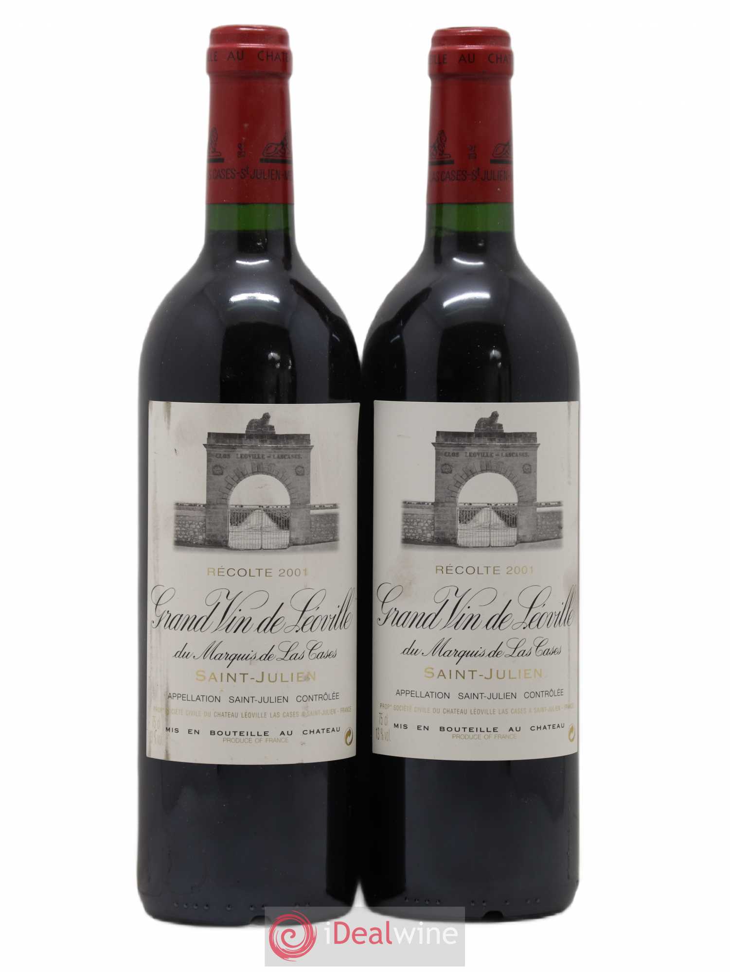 Château Léoville Las Cases 2ème Grand Cru Classé 2001 - Lot de 2 bouteilles - 0