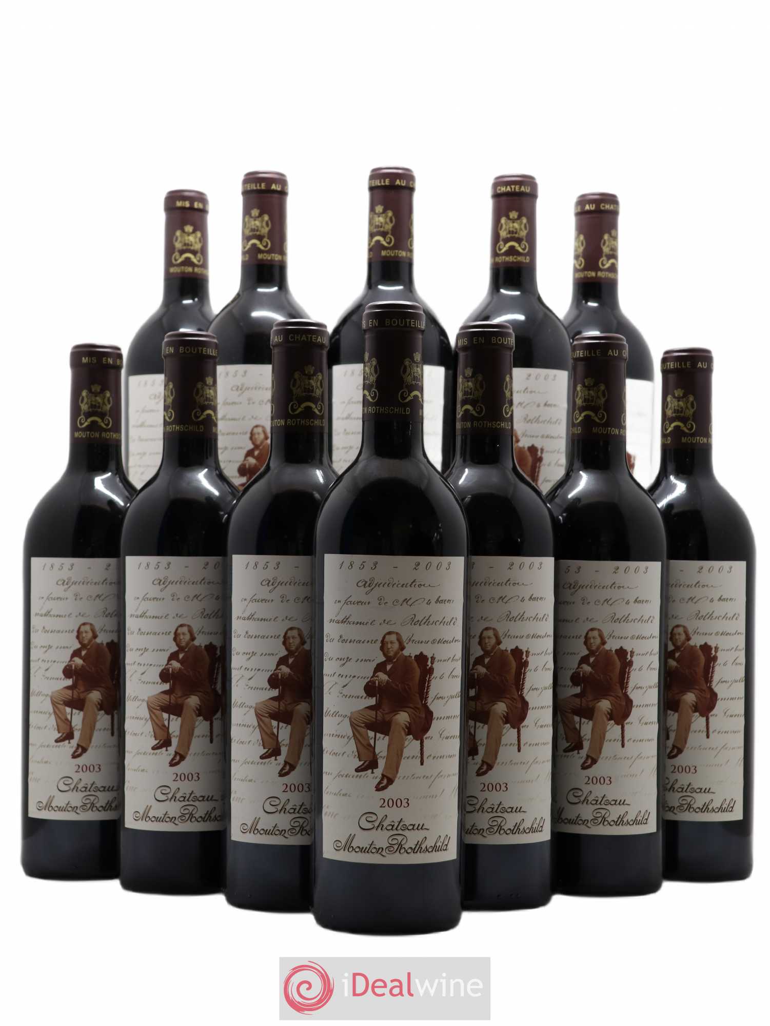 Château Mouton Rothschild 1er Grand Cru Classé 2003 - Lot de 12 bouteilles - 0