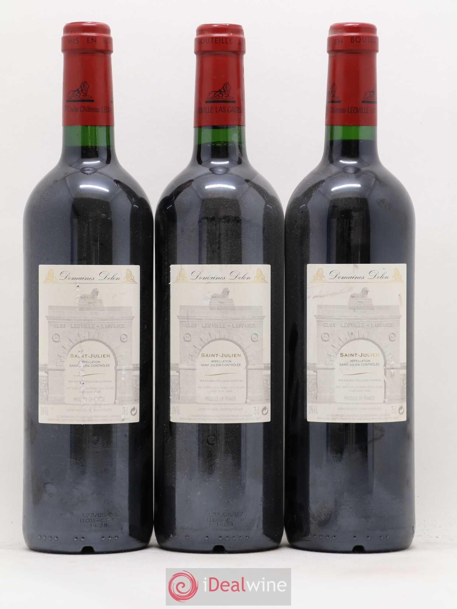 Château Léoville Las Cases 2ème Grand Cru Classé 2005 - Lot de 3 bouteilles - 1