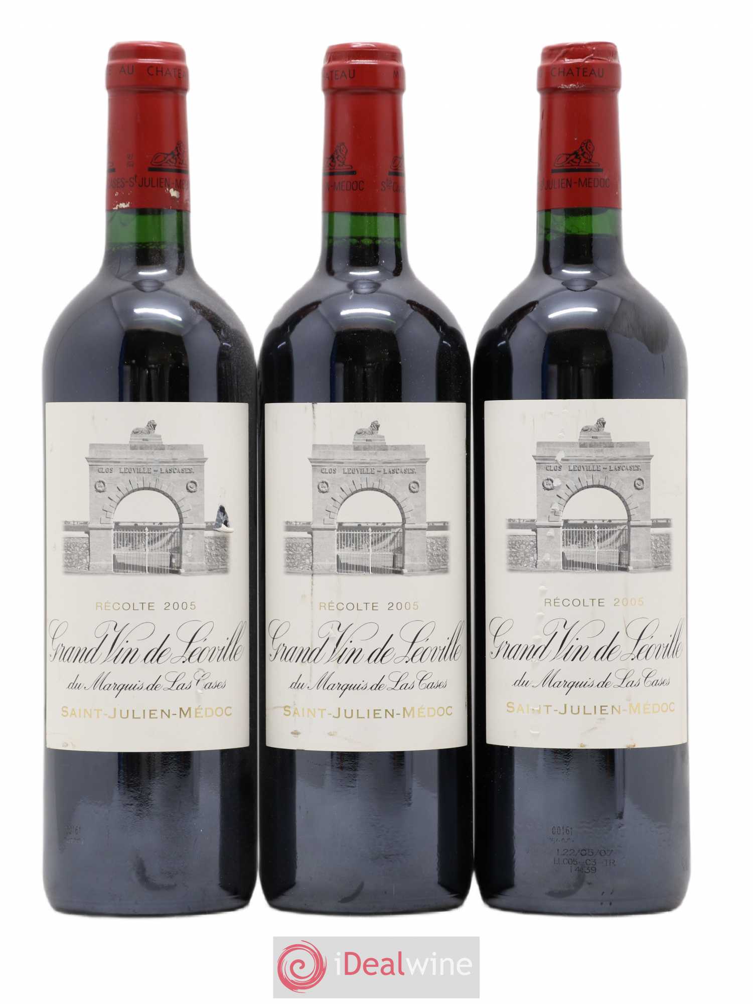 Château Léoville Las Cases 2ème Grand Cru Classé 2005 - Lot de 3 bouteilles - 0