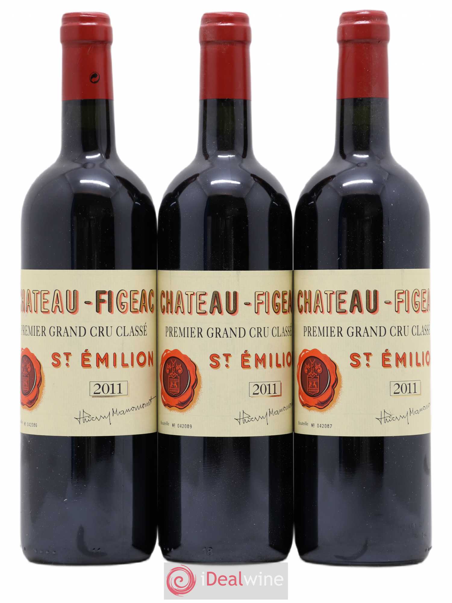 Château Figeac 1er Grand Cru Classé A 2011 - Lot de 3 bouteilles - 0