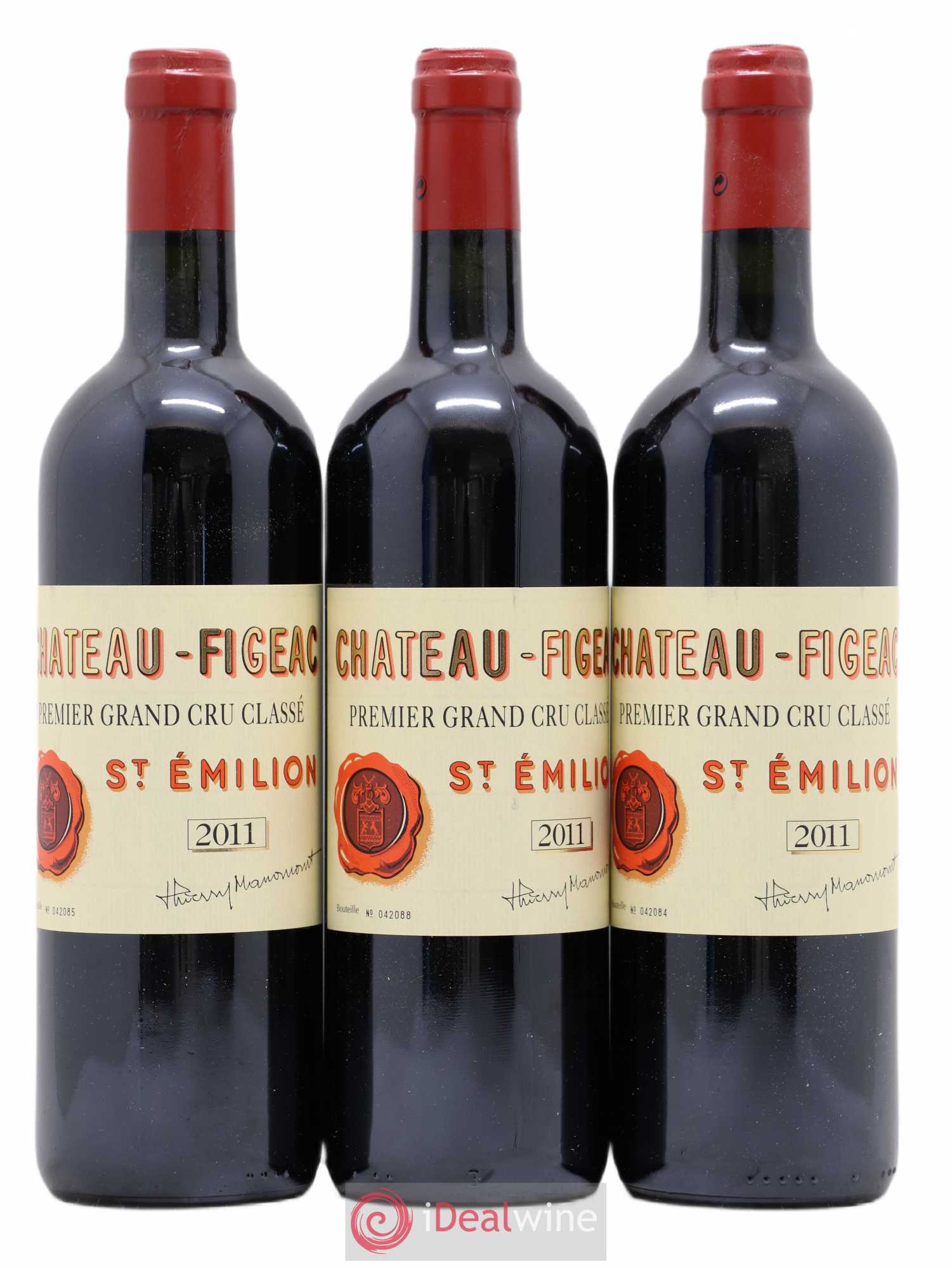 Château Figeac 1er Grand Cru Classé A 2011 - Lot de 3 bouteilles - 0